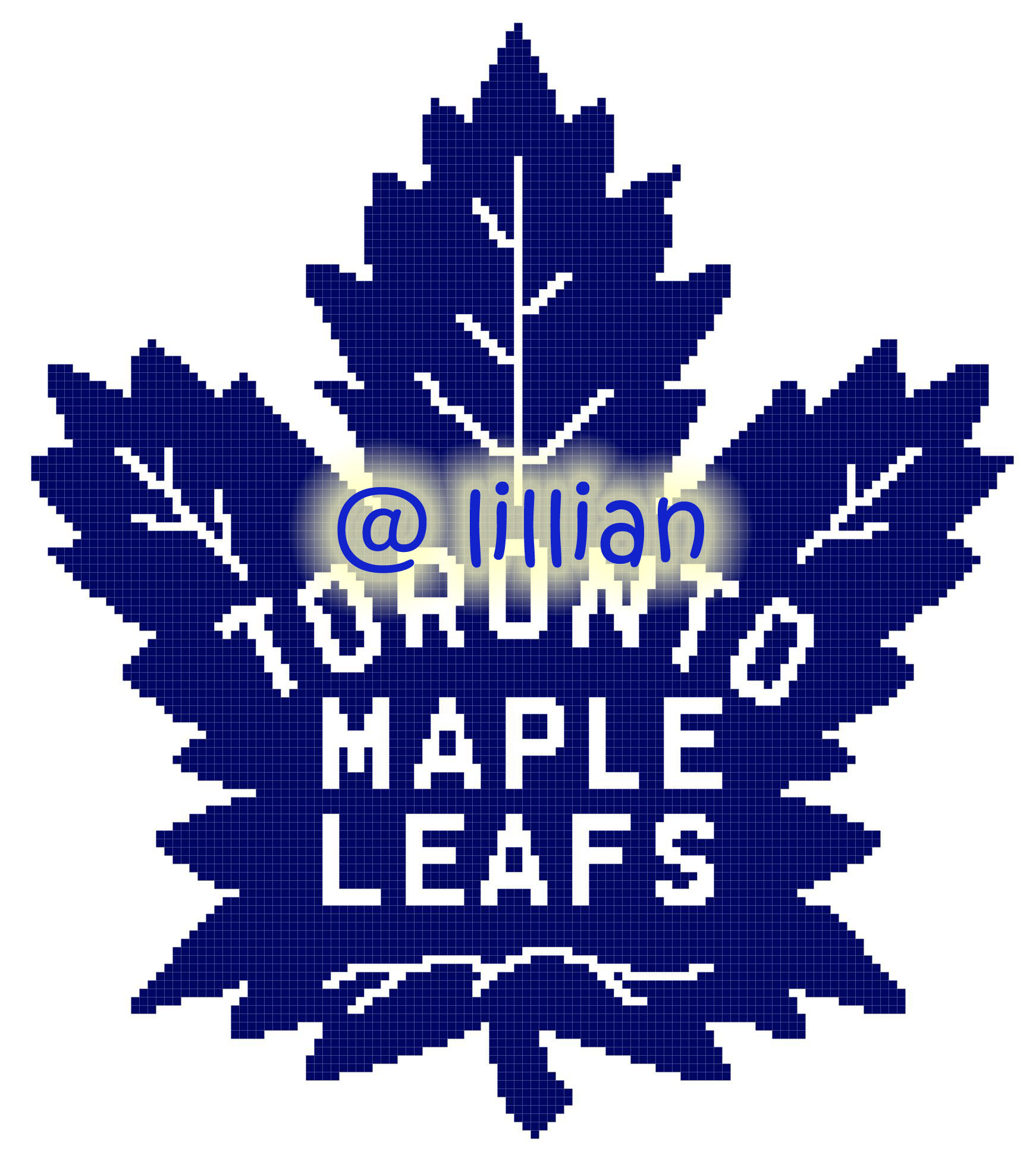 PDF ~NHL TORONTO MAPLE LEAFS N Counted Cross Stitch PATTERN