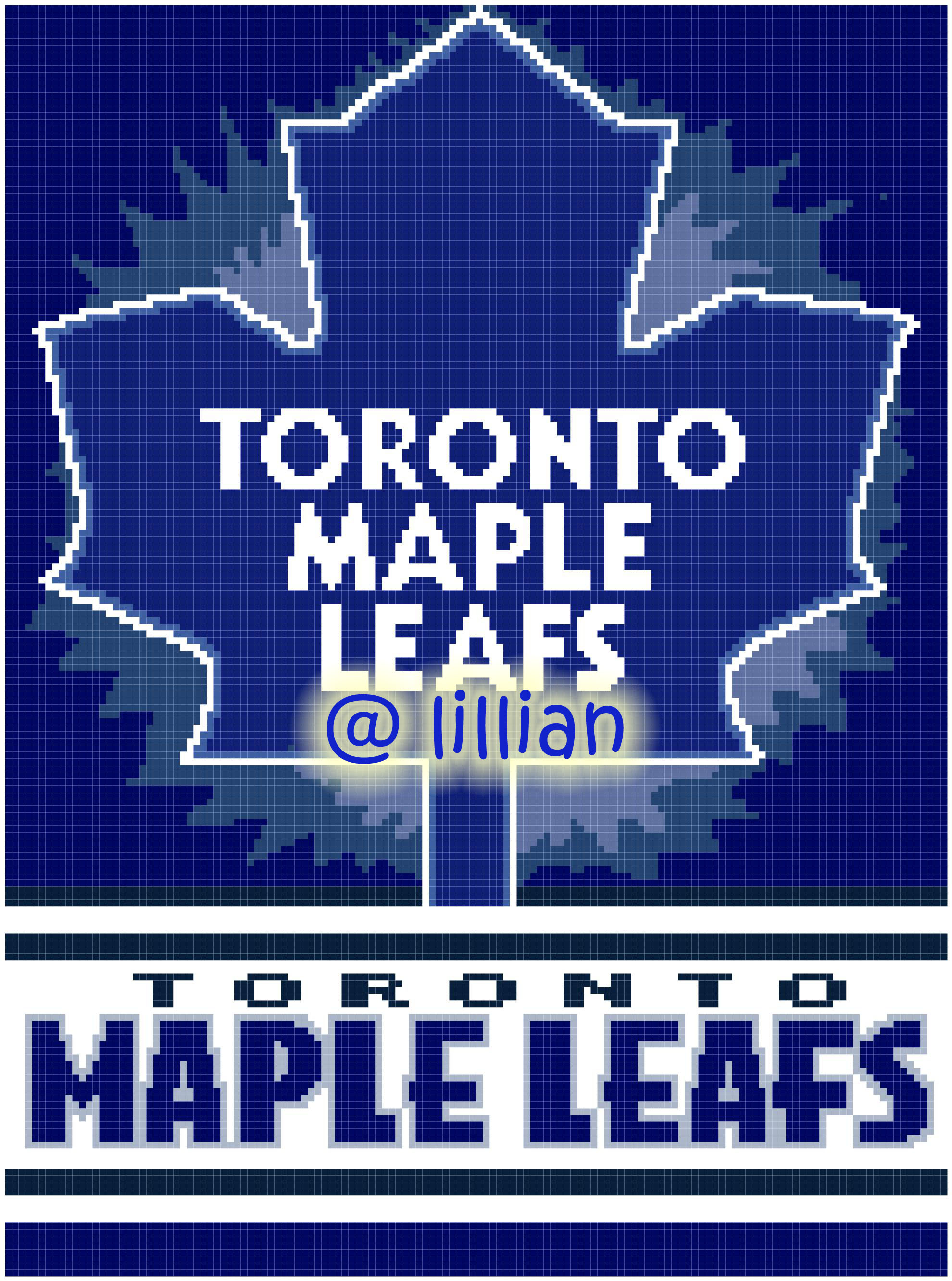 PDF ~NHL TORONTO MAPLE LEAFS Counted Cross Stitch PATTERN