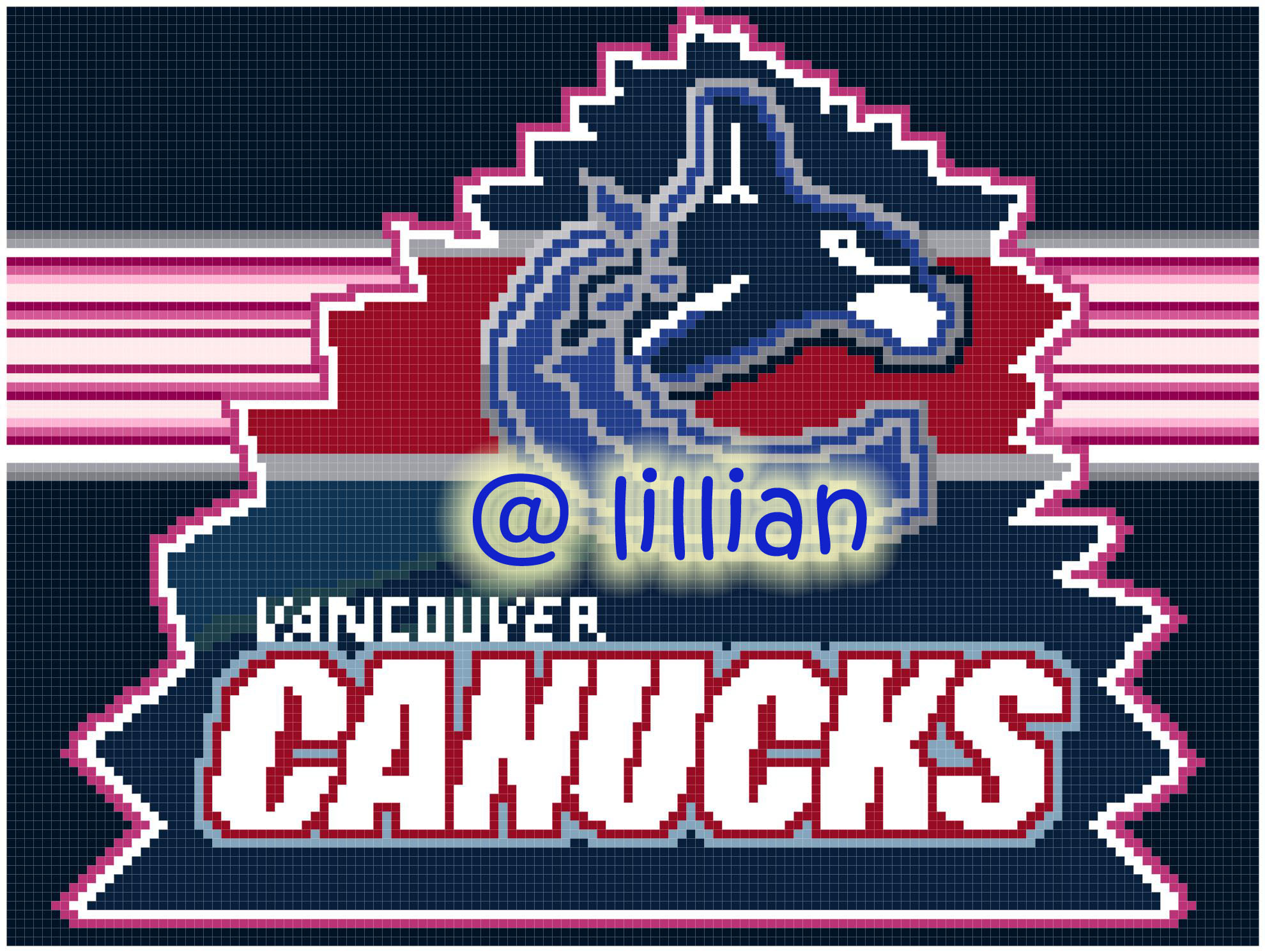 PDF ~NHL VANCOUVER CANUCKS N Counted Cross Stitch PATTERN
