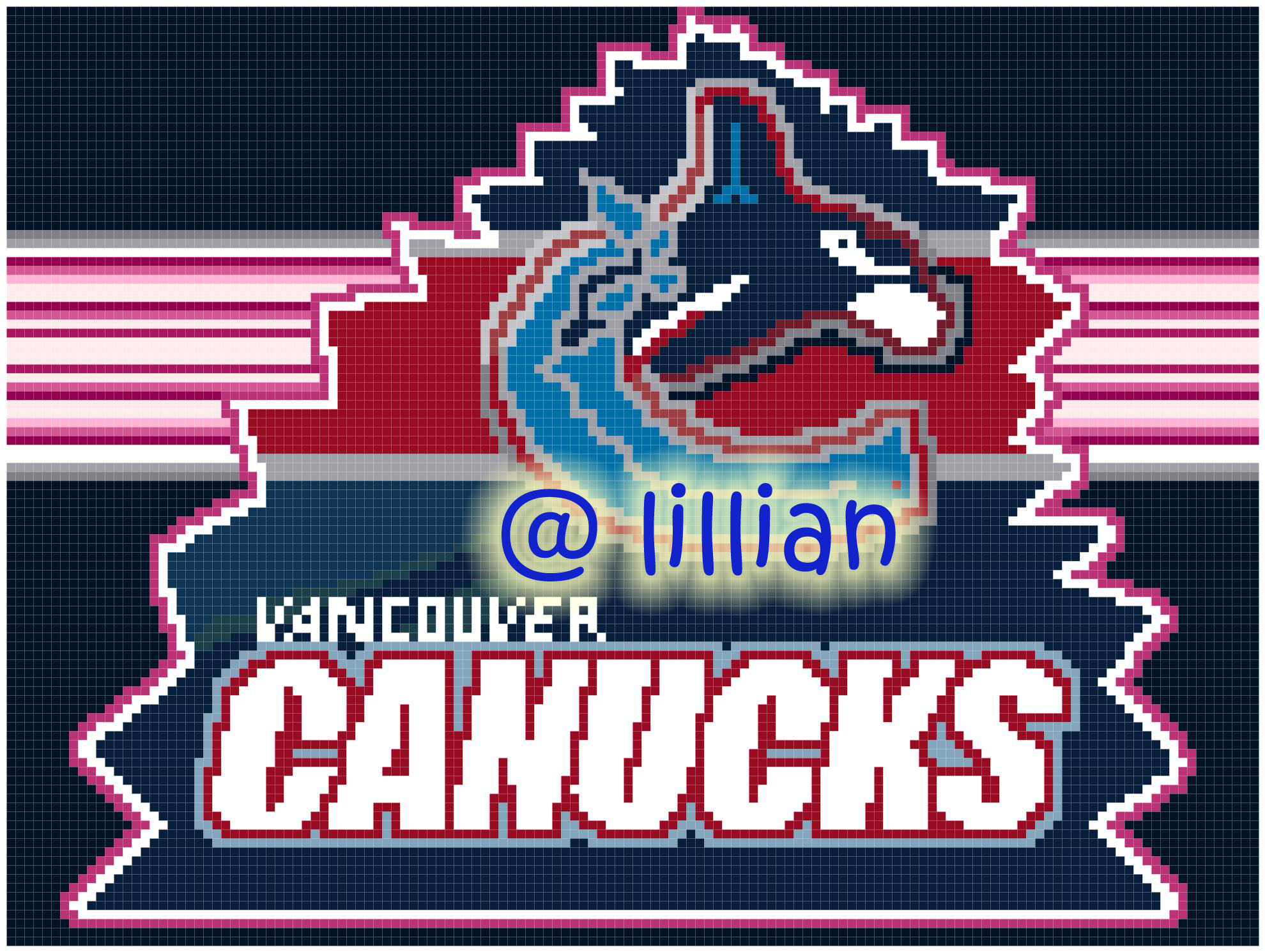 PDF ~NHL VANCOUVER CANUCKS Counted Cross Stitch PATTERN