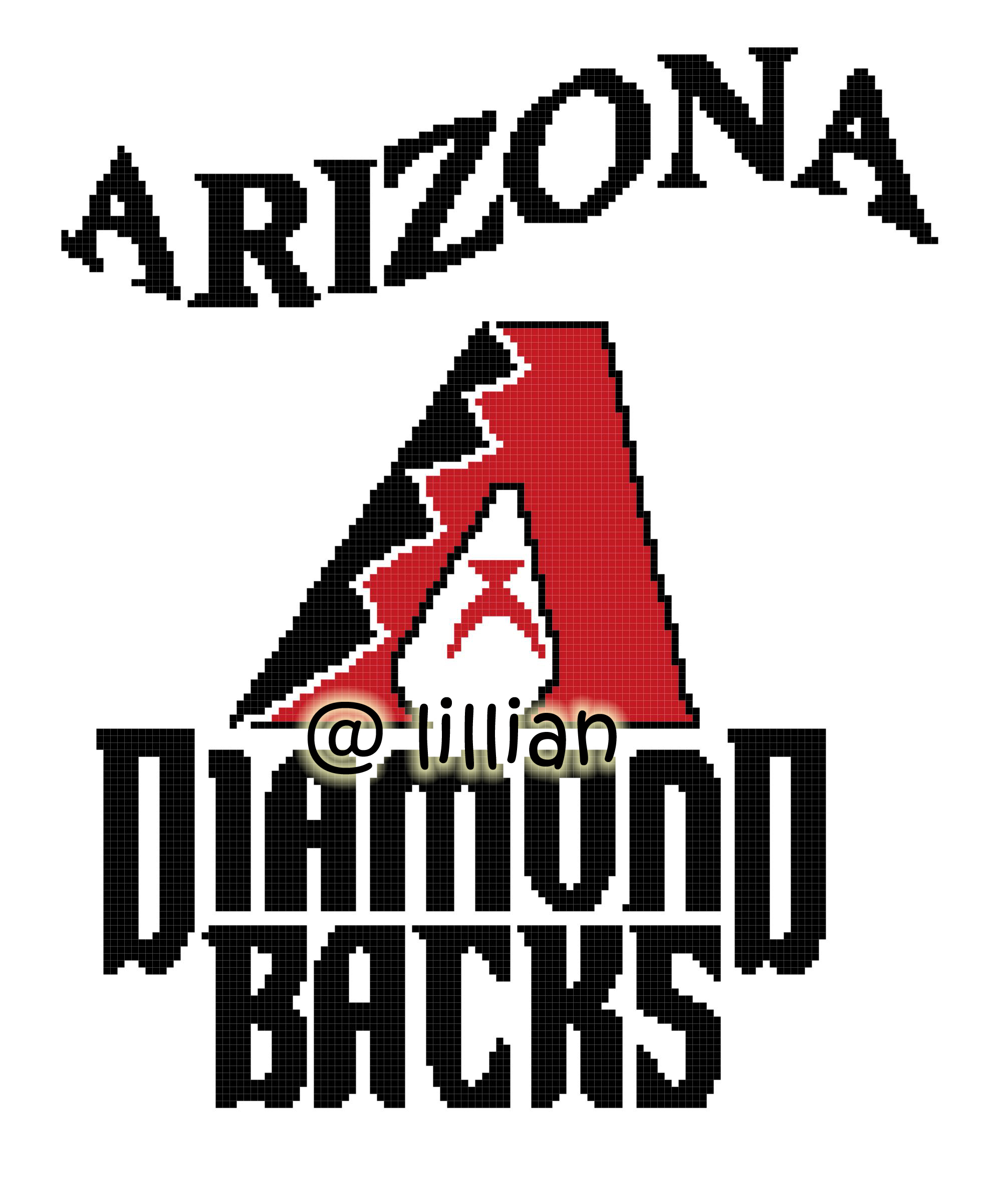 PDF ~MLB ARIZONA DIAMOND BACKS N Counted Cross Stitch PATTERN