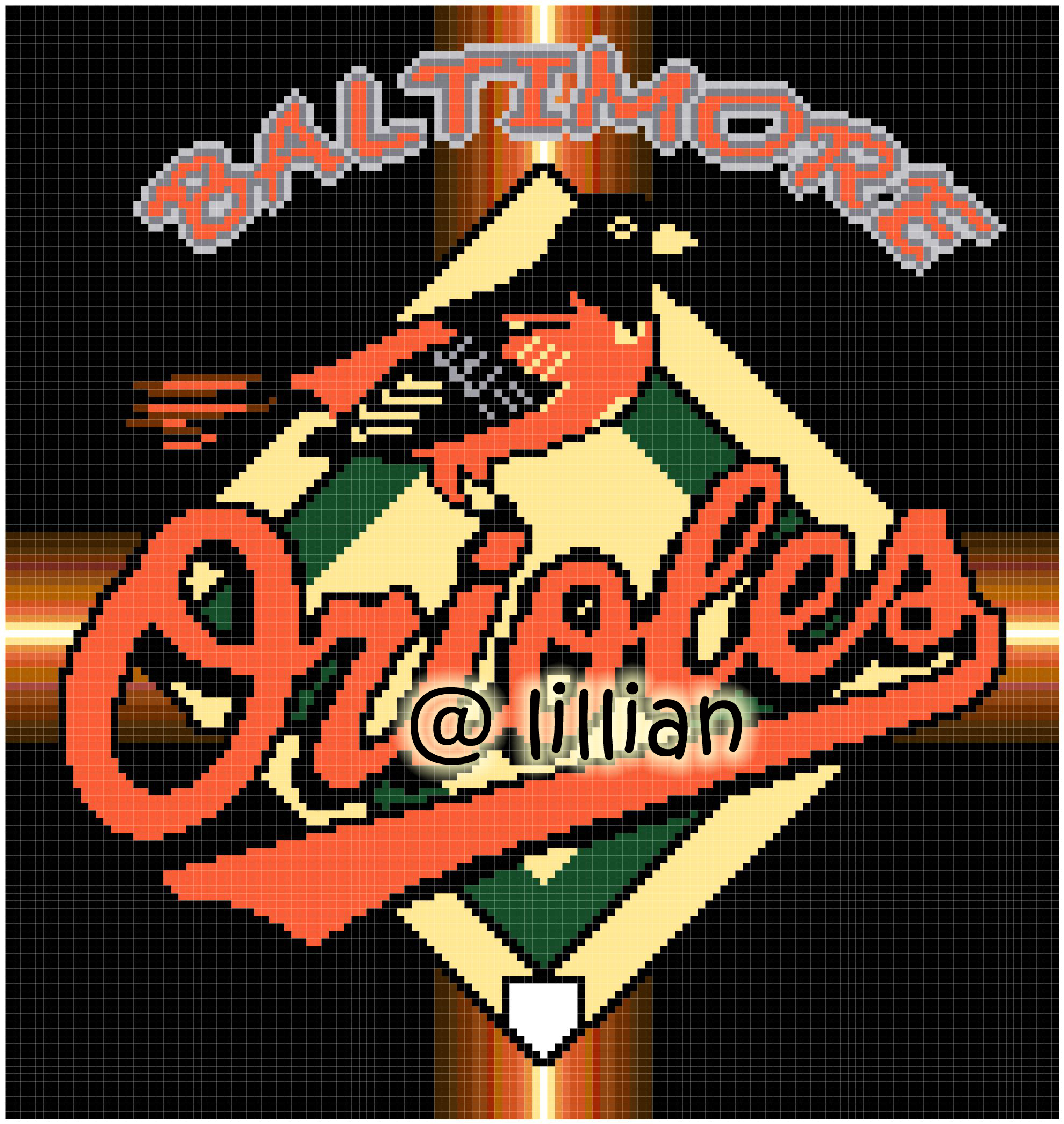 PDF ~MLB BALTIMORE ORIOLES Counted Cross Stitch PATTERN
