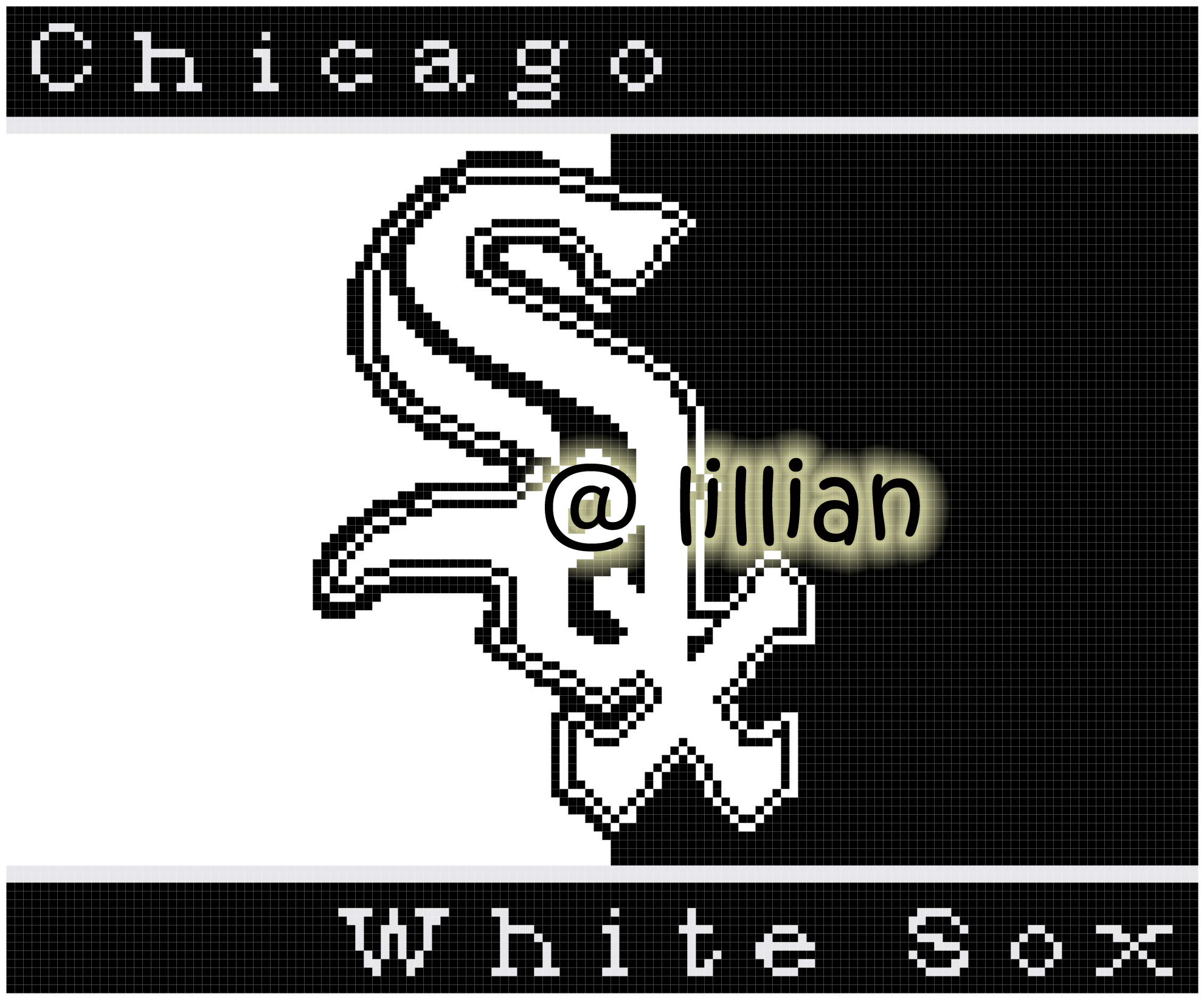 PDF ~MLB CHICAGO WHITE SOX Counted Cross Stitch PATTERN