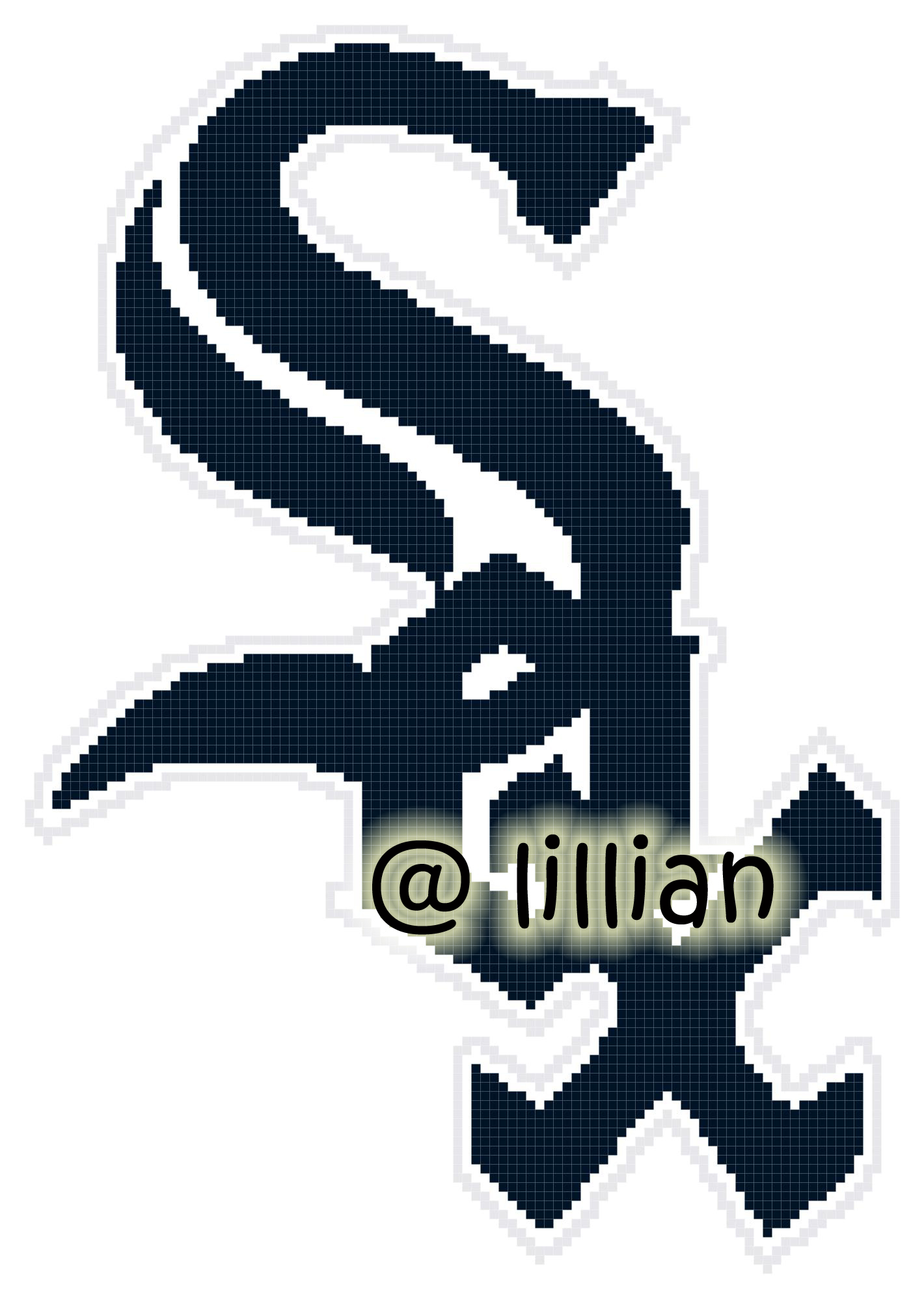 PDF ~MLB CHICAGO WHITE SOX P Counted Cross Stitch PATTERN