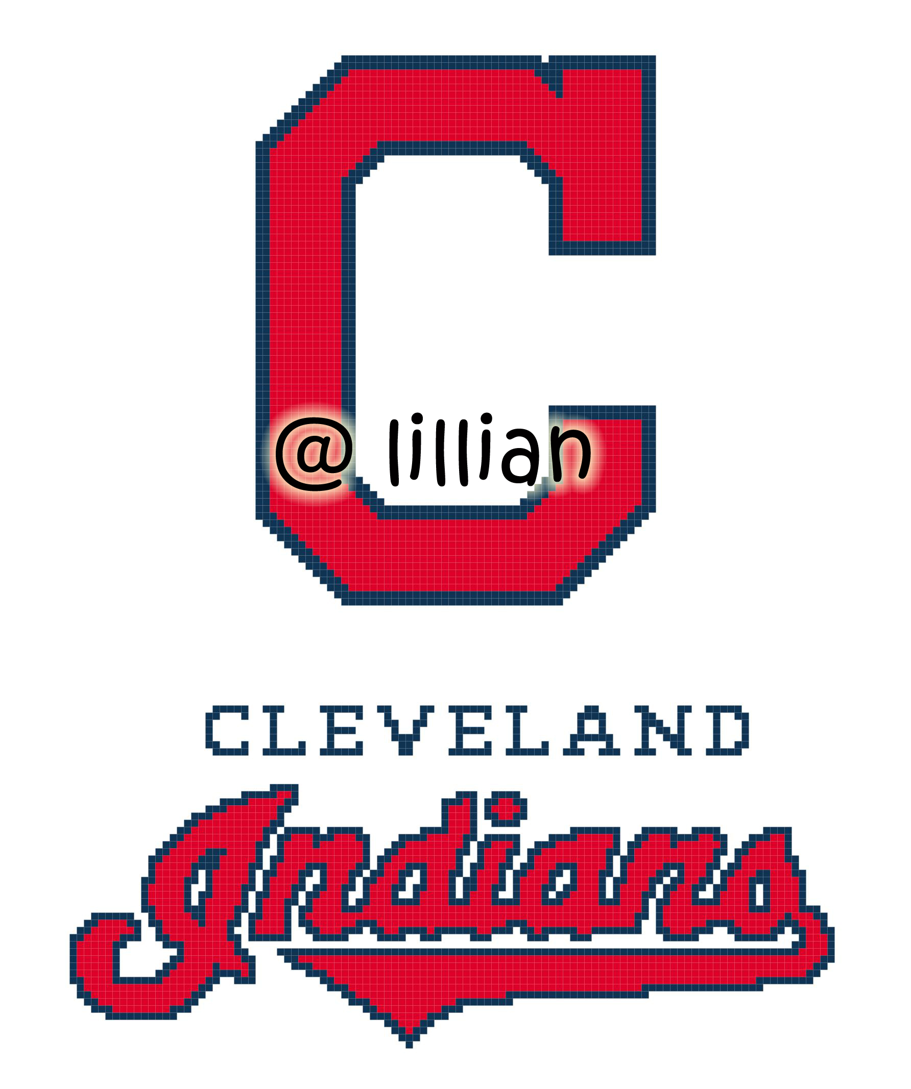 PDF ~MLB CLEVELAND INDIANS N Counted Cross Stitch PATTERN