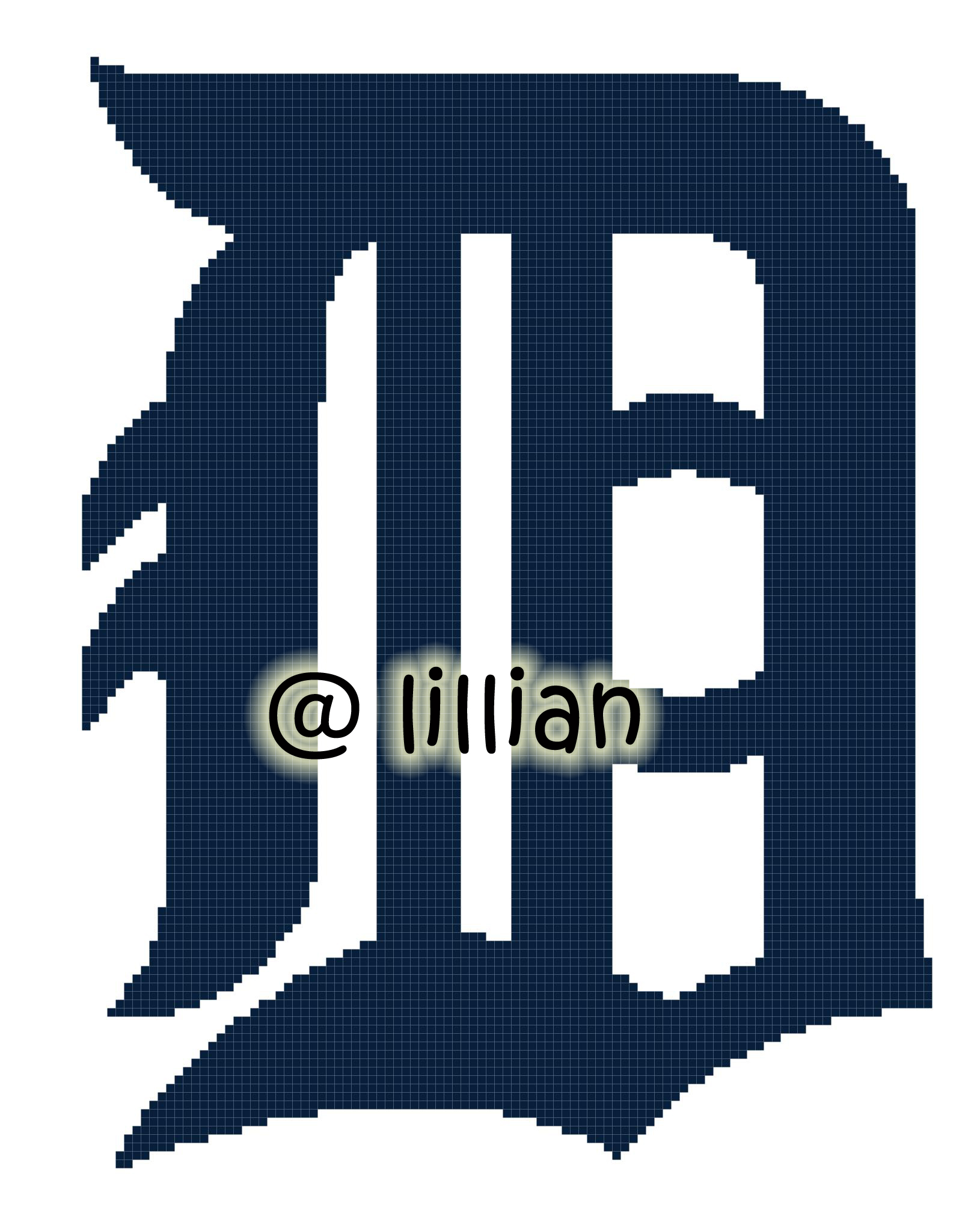 PDF ~MLB DETROIT TIGERS P Counted Cross Stitch PATTERN