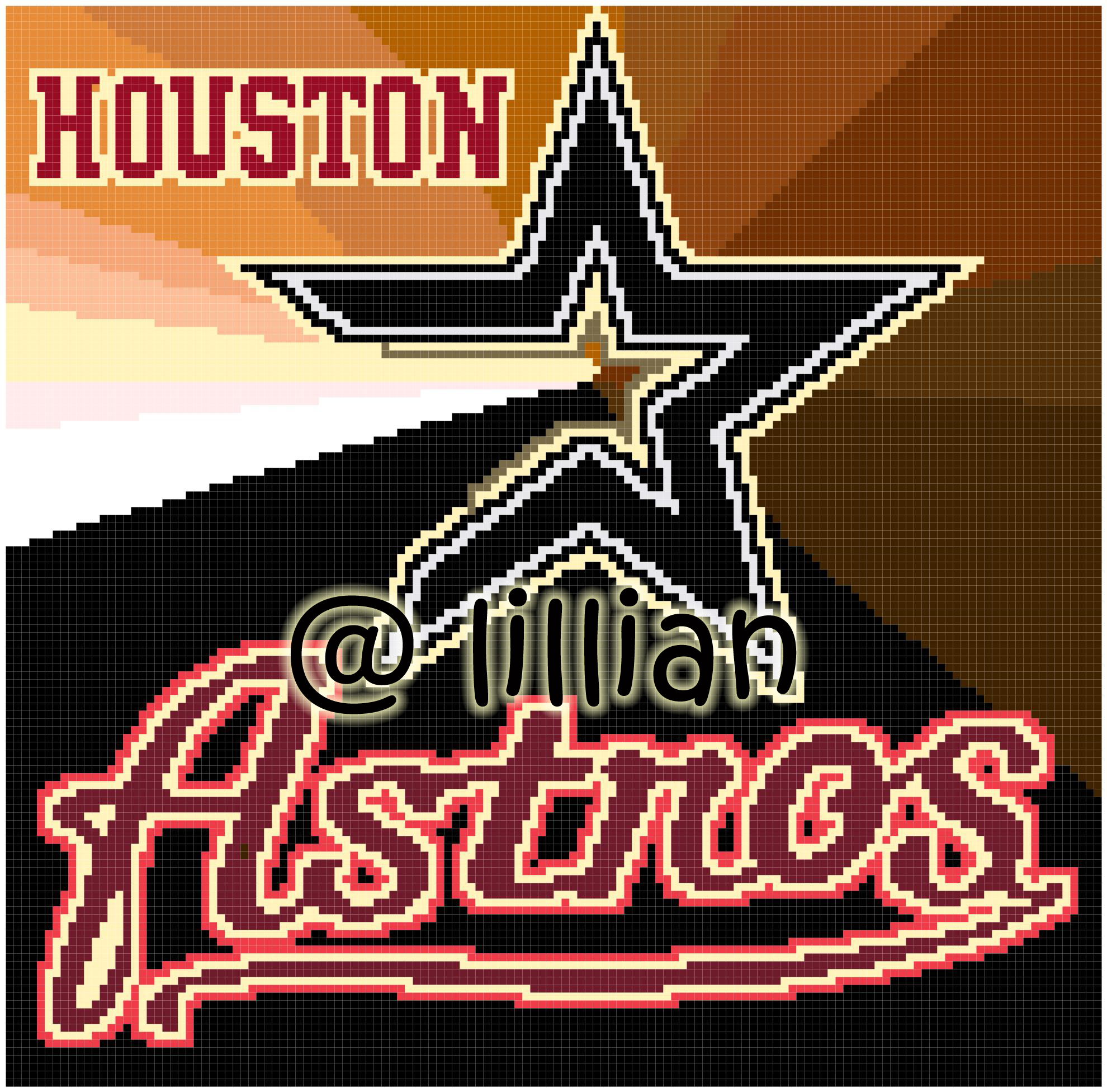 PDF ~MLB HOUSTON ASTROS Counted Cross Stitch PATTERN