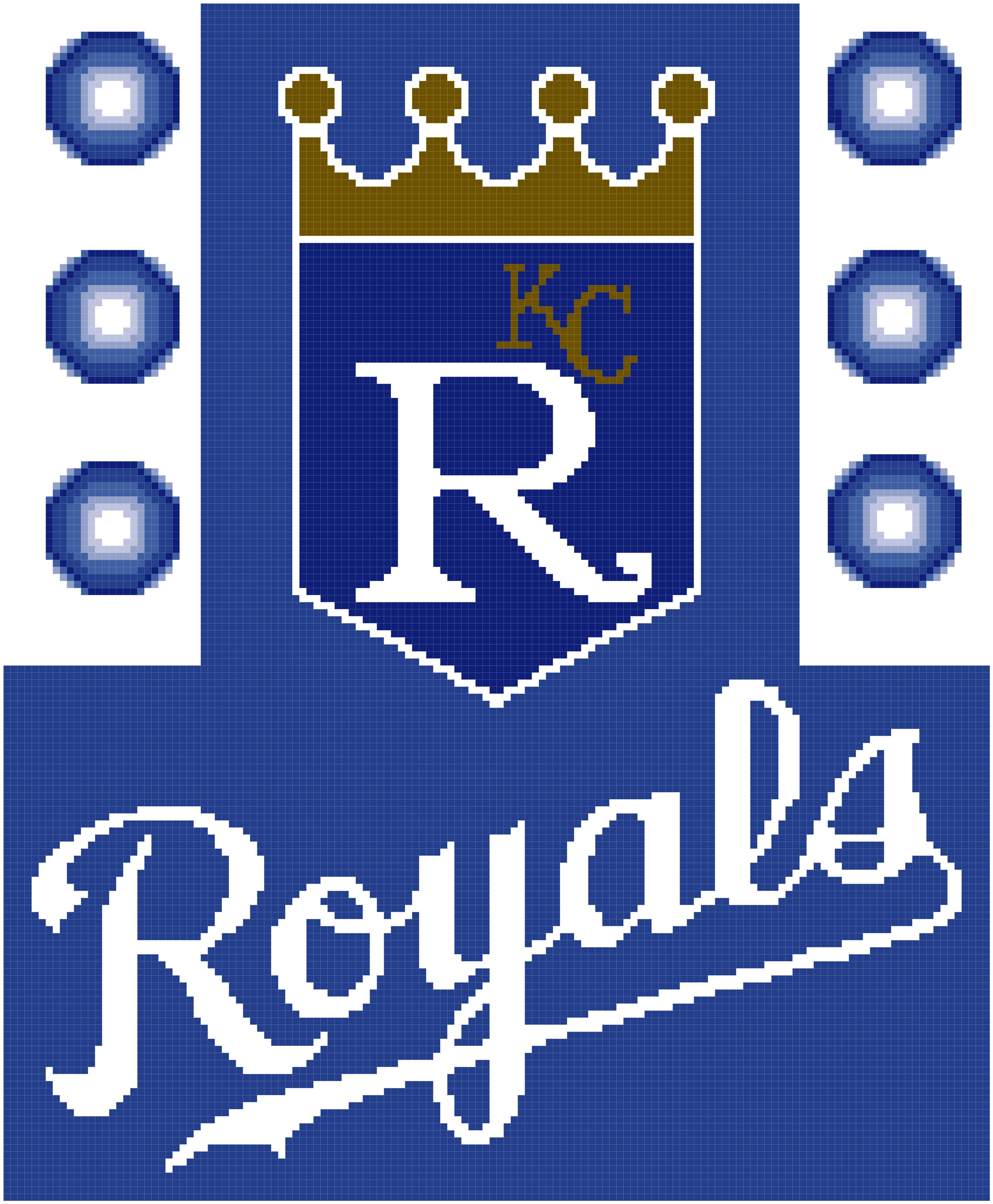 PDF ~MLB KANSAS CITY ROYALS Counted Cross Stitch PATTERN