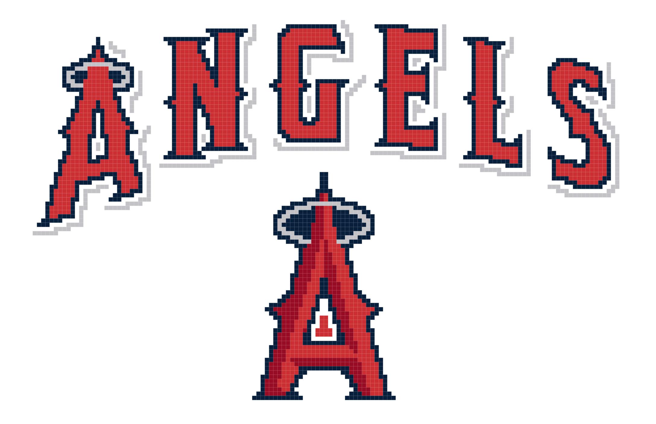 PDF ~MLB LOS ANGELES ANAHEIM ANGELS N Counted Cross Stitch PATTERN