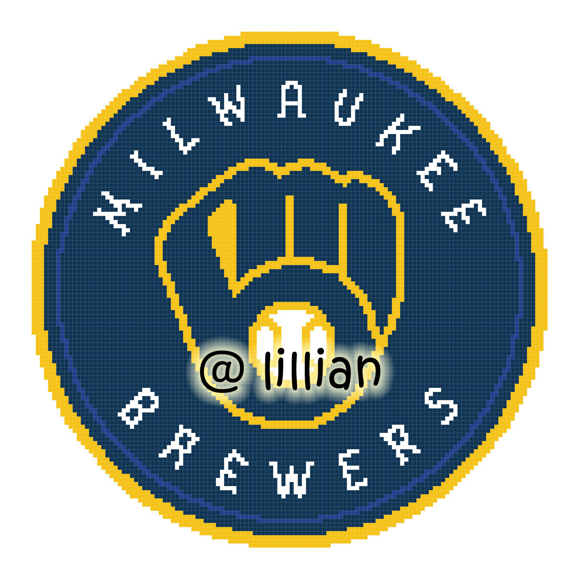 PDF ~MLB MILWAUKEE BREWERS N Counted Cross Stitch PATTERN