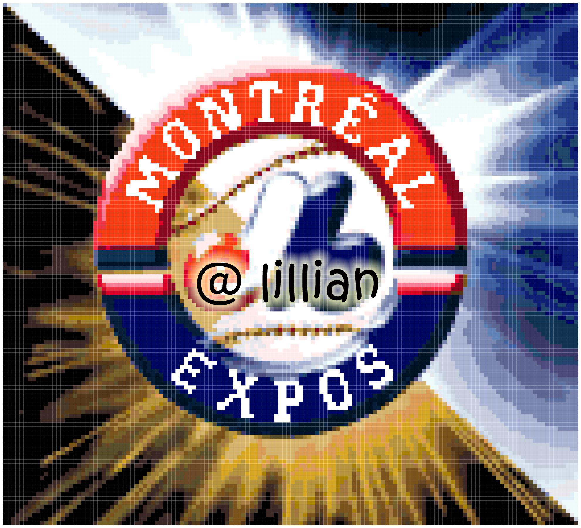 PDF ~MLB MONTREAL EXPOS Counted Cross Stitch PATTERN