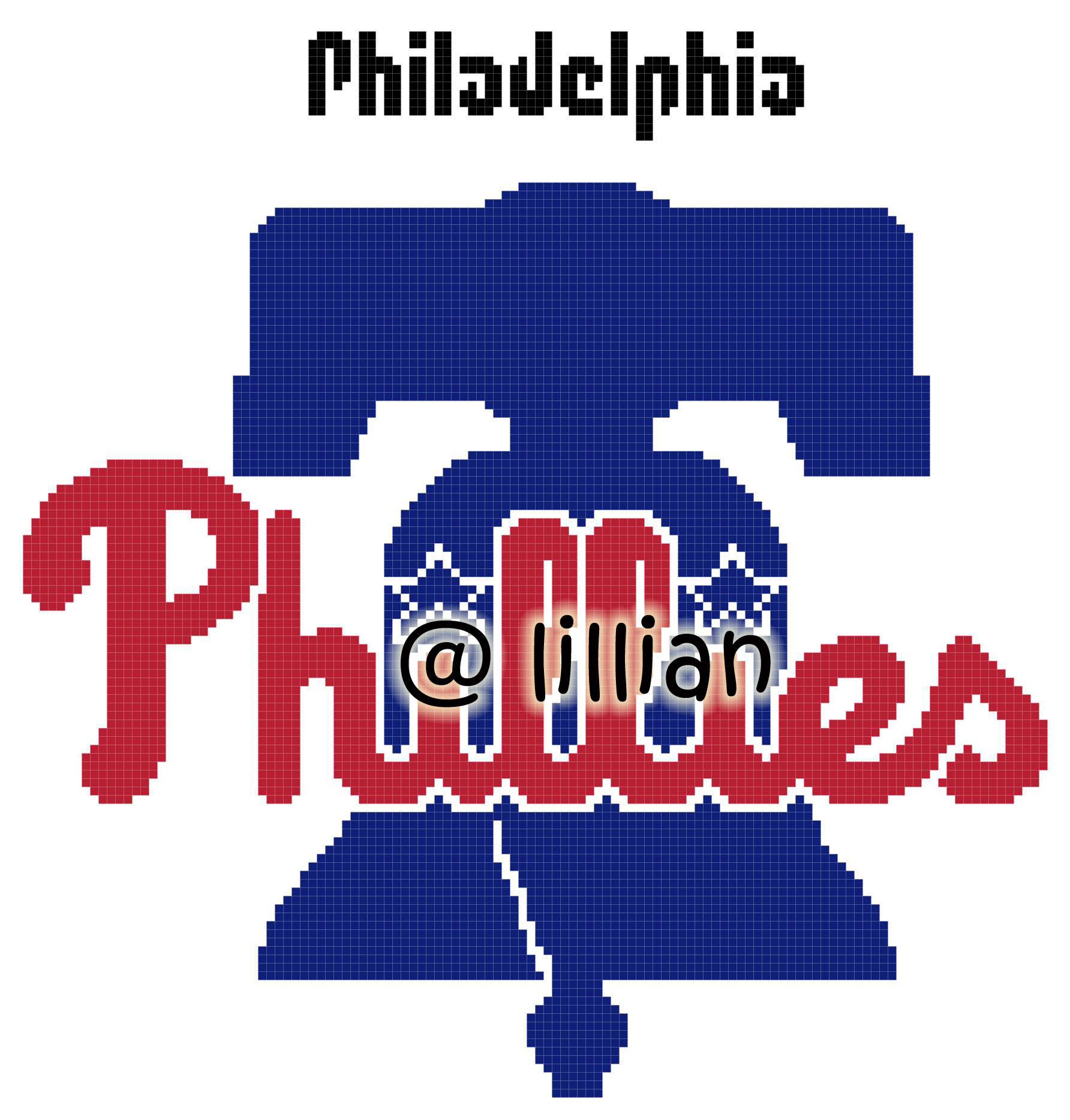 MLB ~ PHILADELPHIA PHILLIES N Counted Cross Stitch KIT