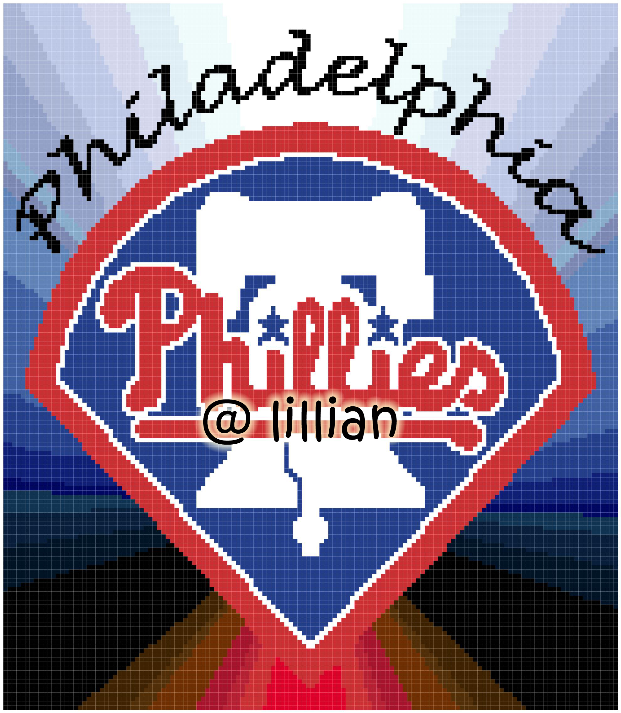 PDF ~MLB PHILADELPHIA PHILLIES Counted Cross Stitch PATTERN