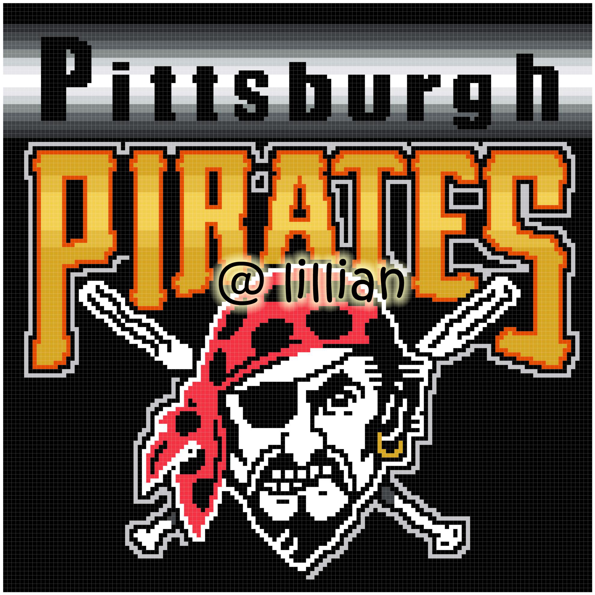 MLB ~ PITTSBURGH PIRATES Counted Cross Stitch KIT