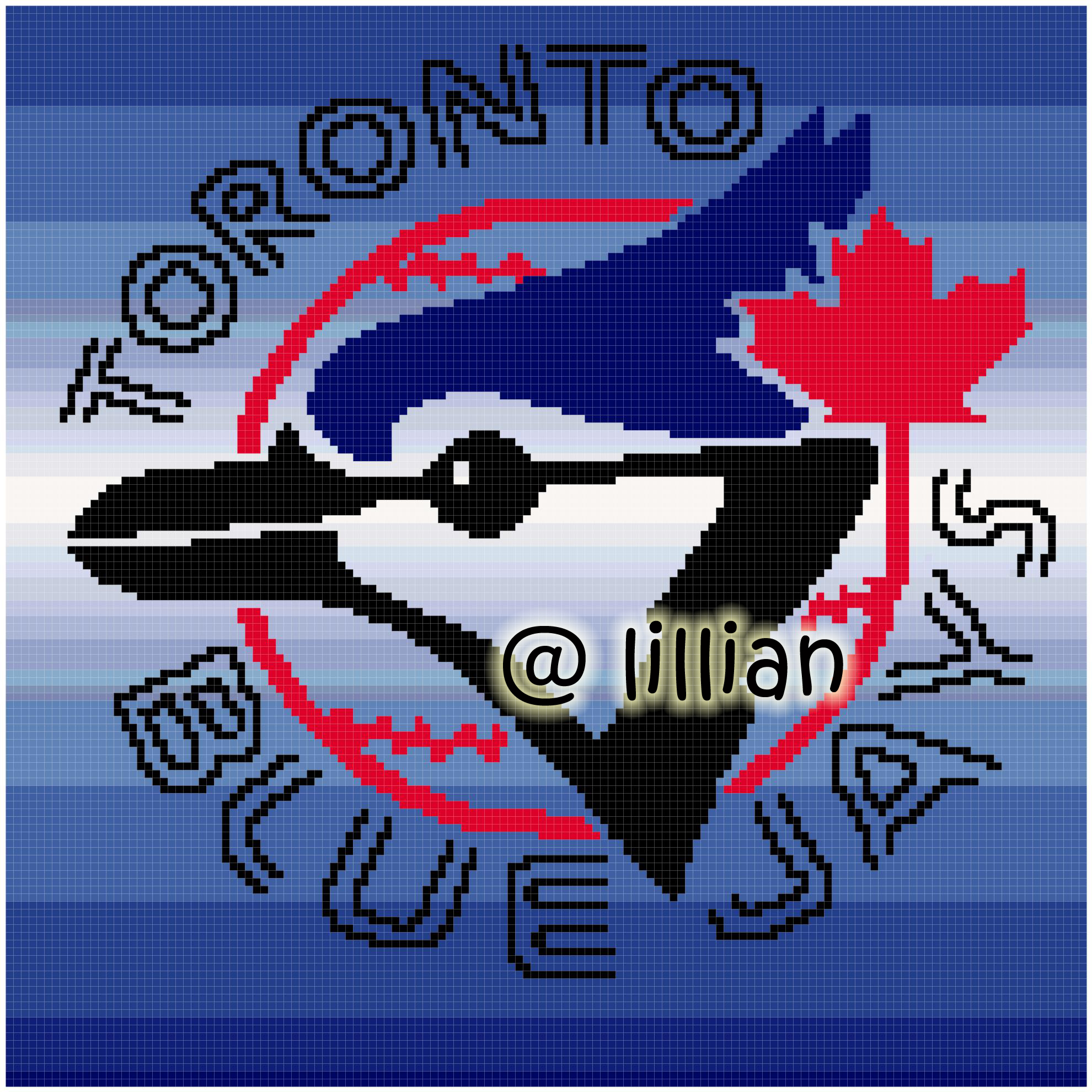 PDF ~MLB TORONTO BLUE JAYS Counted Cross Stitch PATTERN