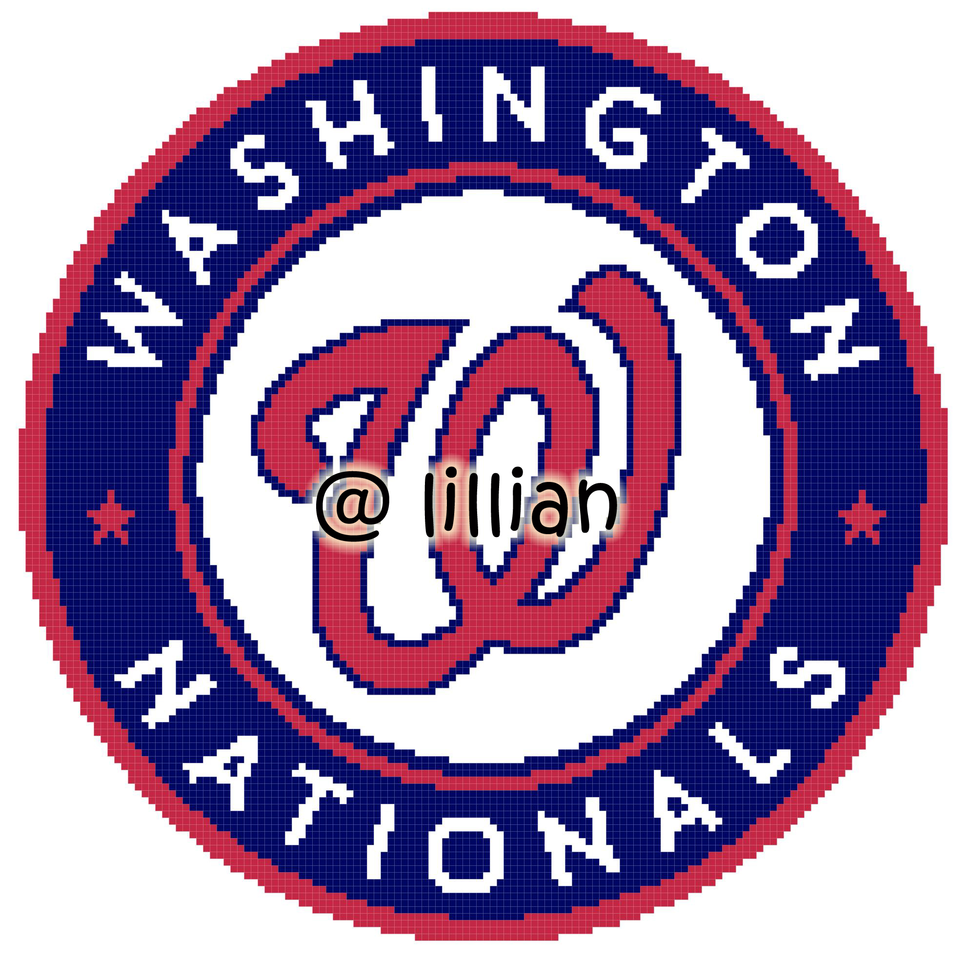 PDF ~MLB WASHINGTON NATIONALS Counted Cross Stitch PATTERN