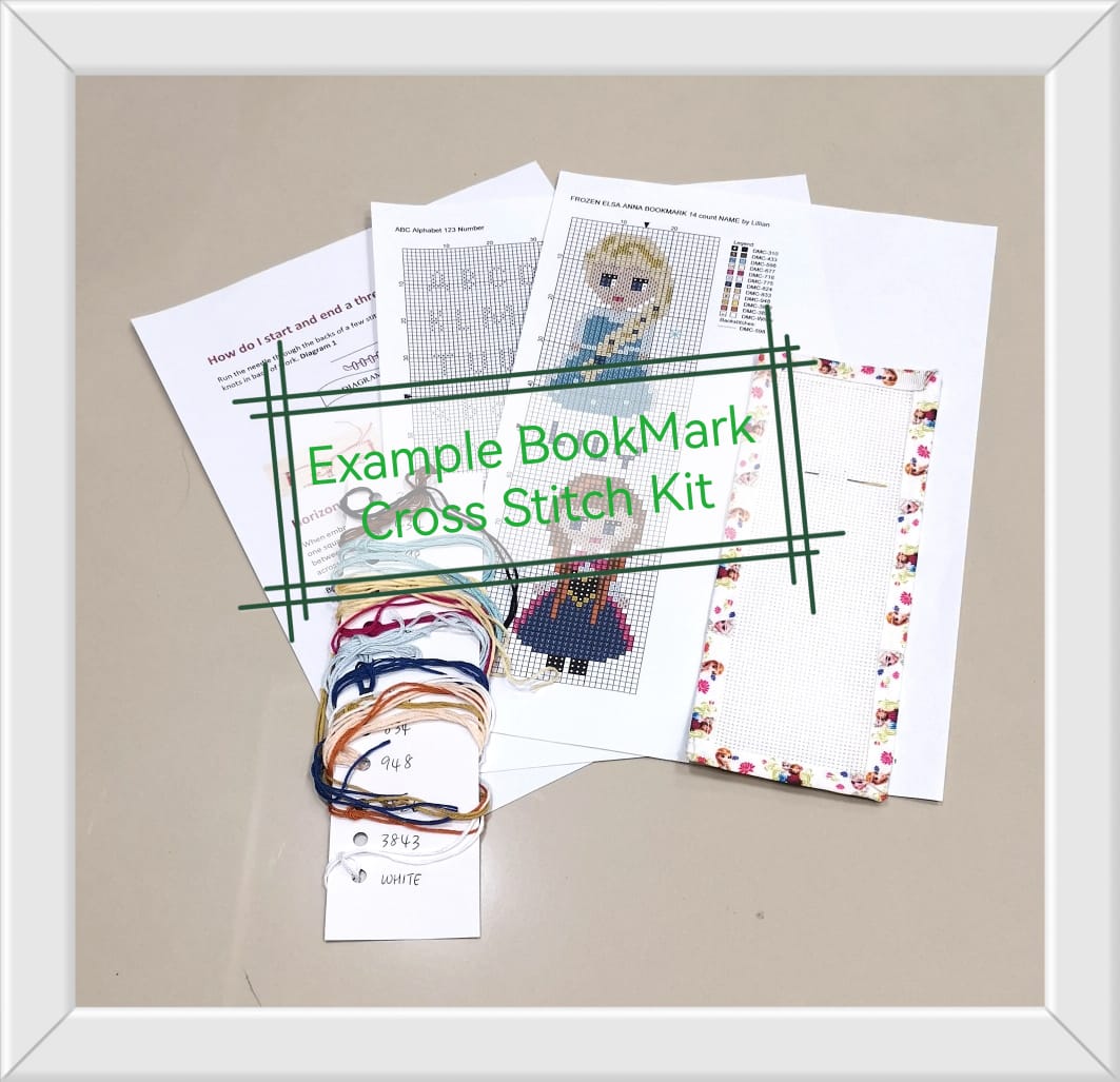 WINNIE THE POOH TIGGER EEYORE PIGLET Grosgrain Ribbon BookMark with customized name Counted Cross Stitch KIT