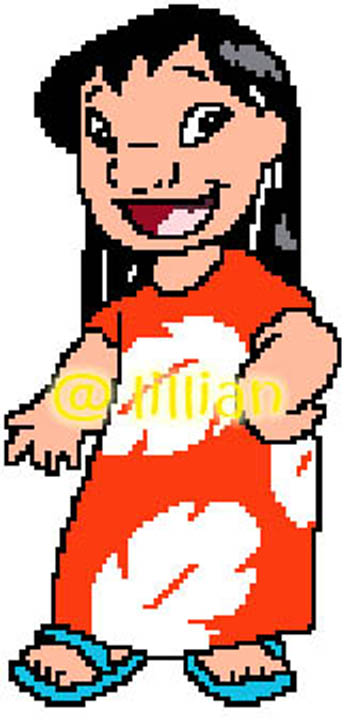 PDF ~LILO DANCING Counted Cross Stitch PATTERN