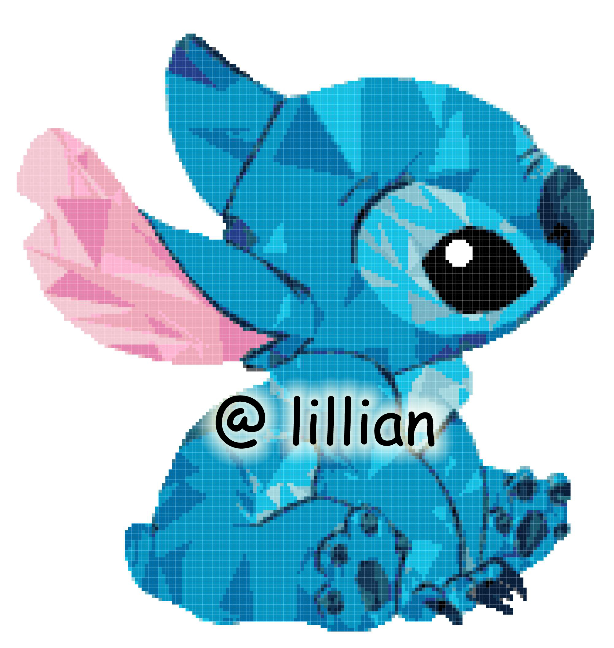 PDF ~LILO & STITCH CRYSTAL DREAMING Counted Cross Stitch PATTERN