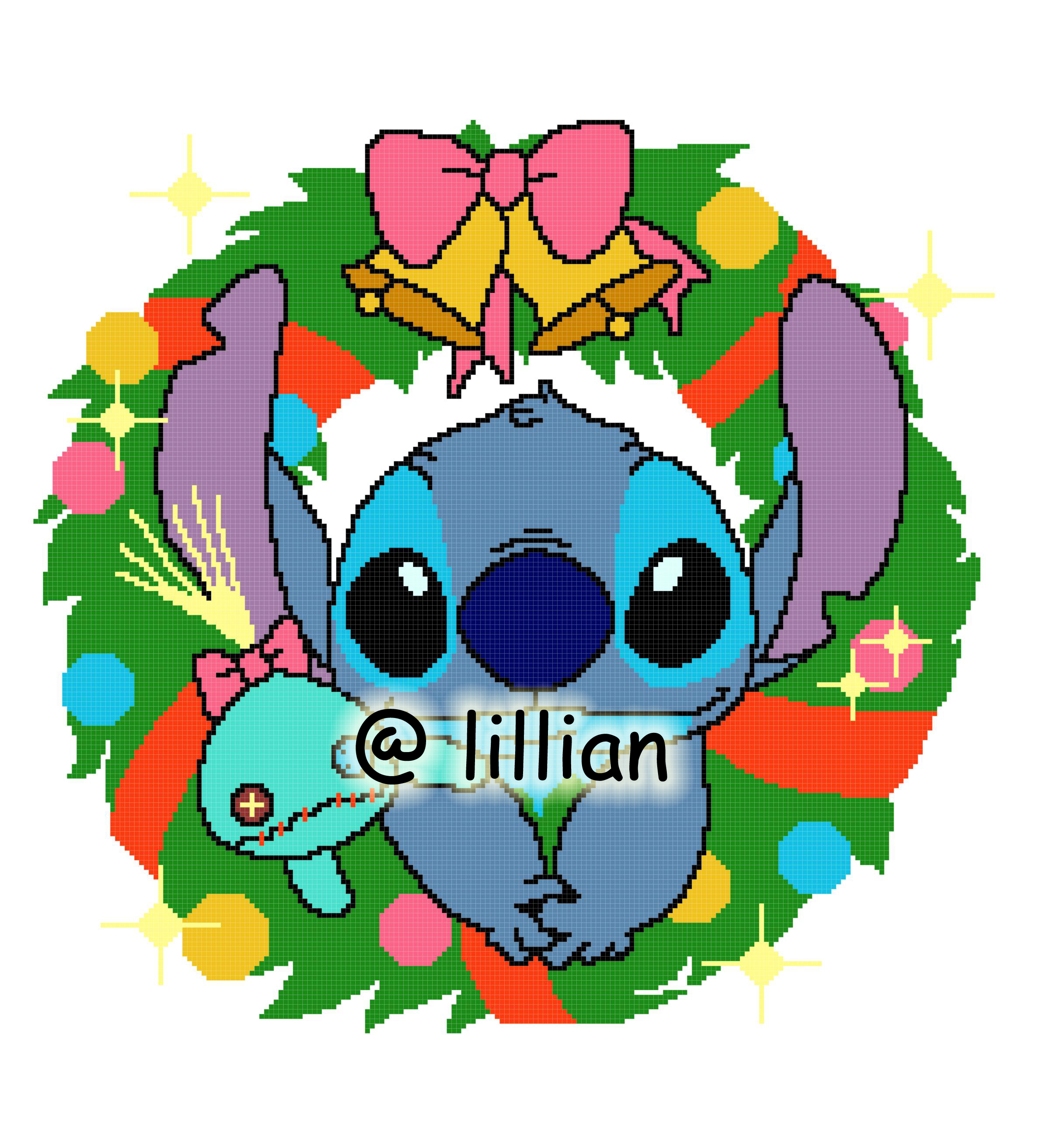PDF ~STITCH & SCRUMP MERRY CHRISTMAS FLOWER Counted Cross Stitch PATTERN