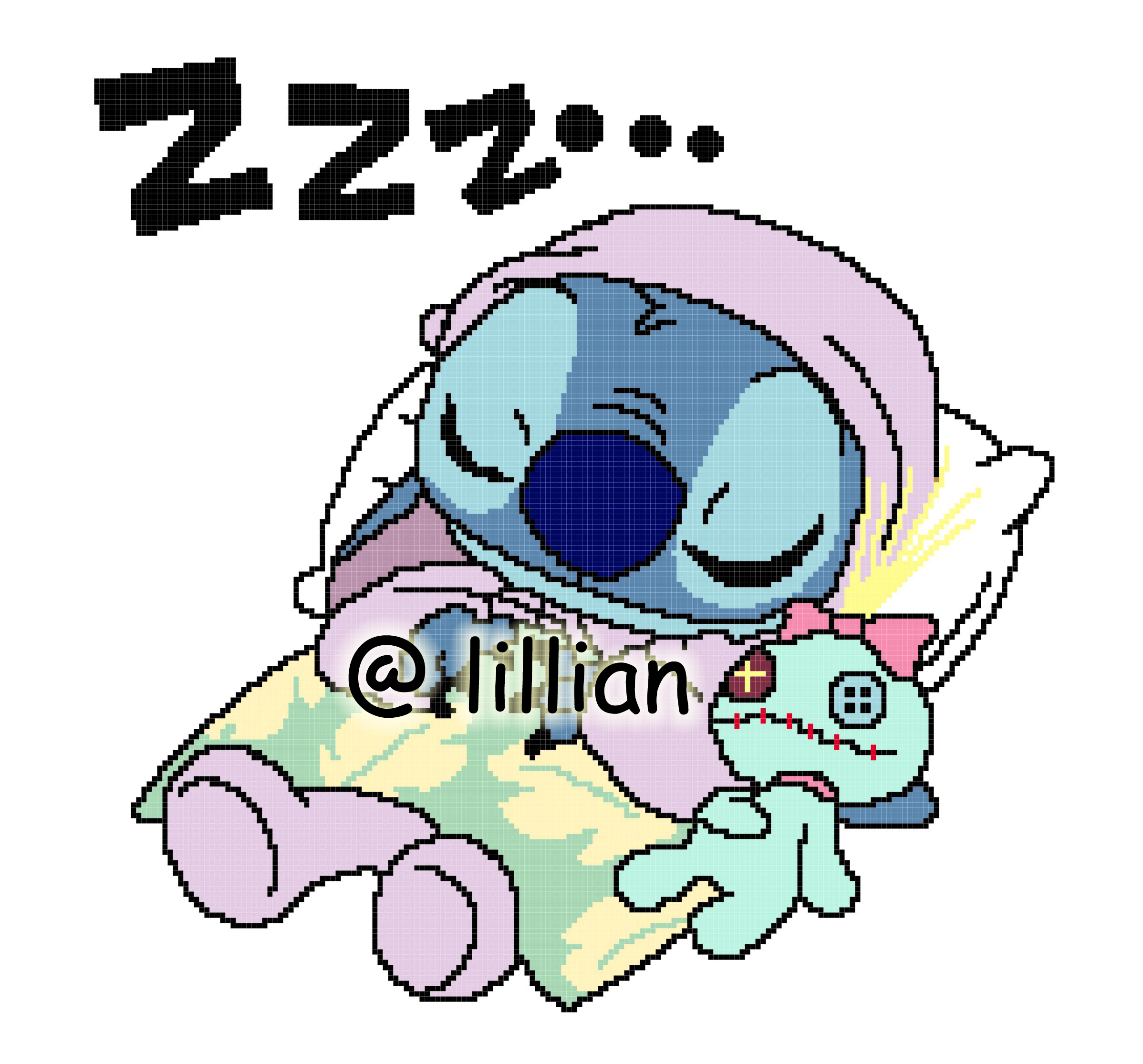 PDF ~STITCH & SCRUMP SLEEPING RELAX ZZZ Counted Cross Stitch PATTERN