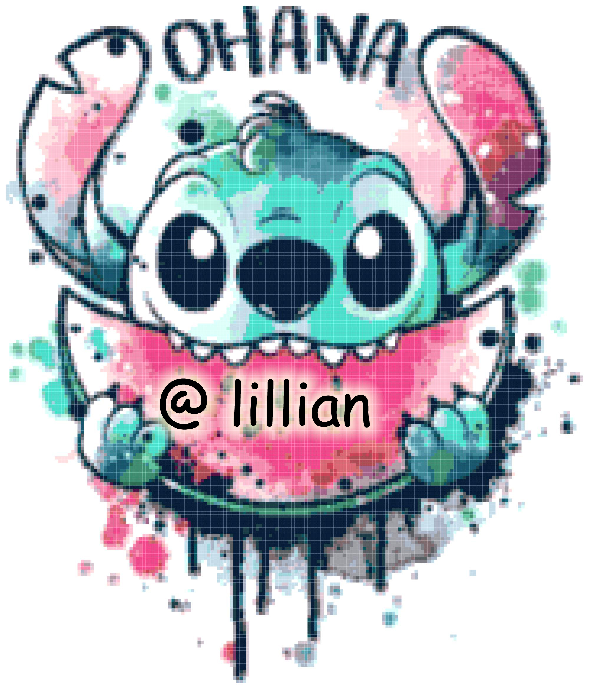 PDF ~STITCH WATERMELON OHANA Counted Cross Stitch PATTERN