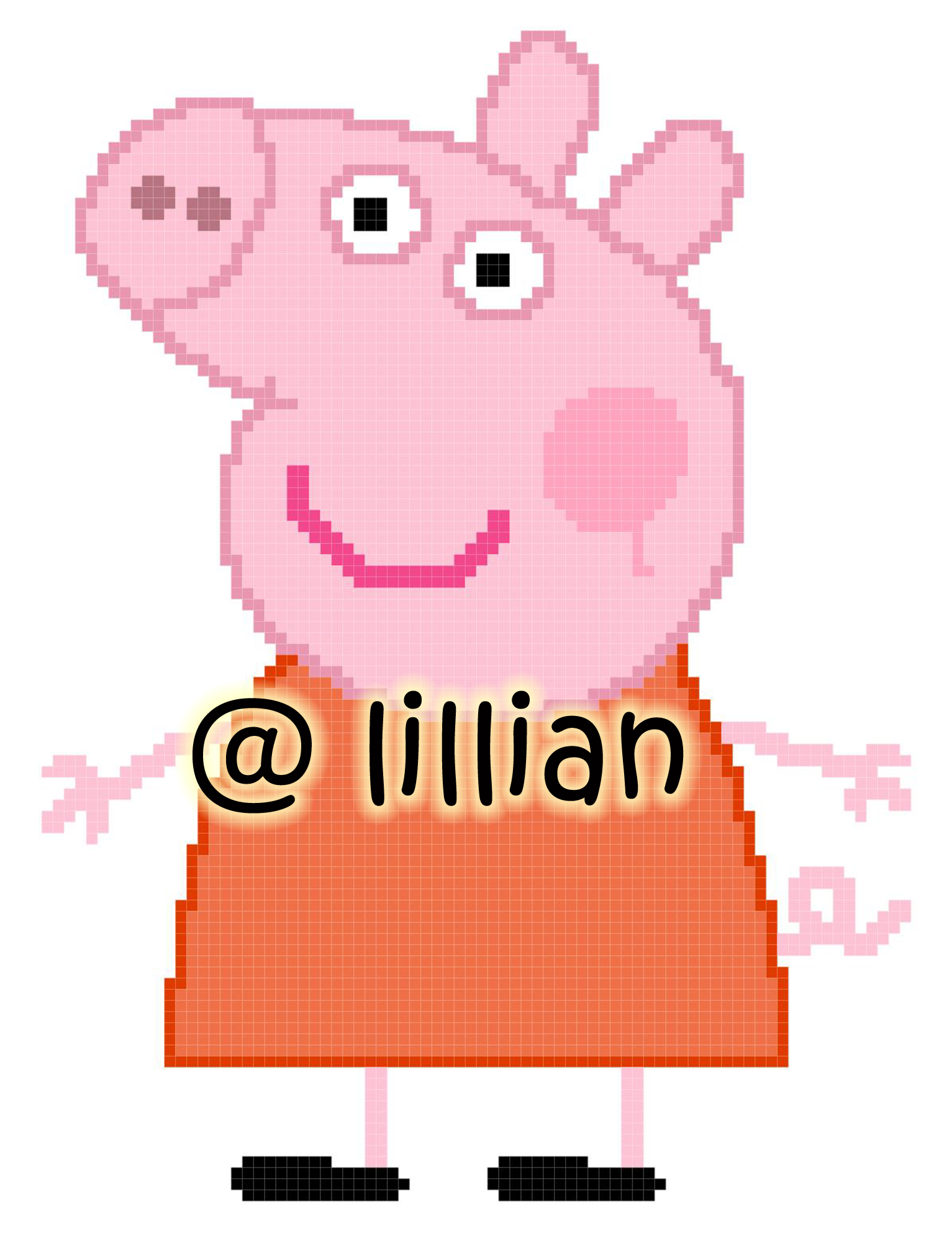 PDF ~PEPPA PIG POTRAIT Counted Cross Stitch PATTERN