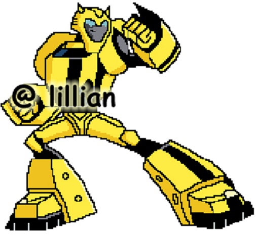 PDF ~TRANSFORMERS BUMBLEBEE Counted Cross Stitch PATTERN