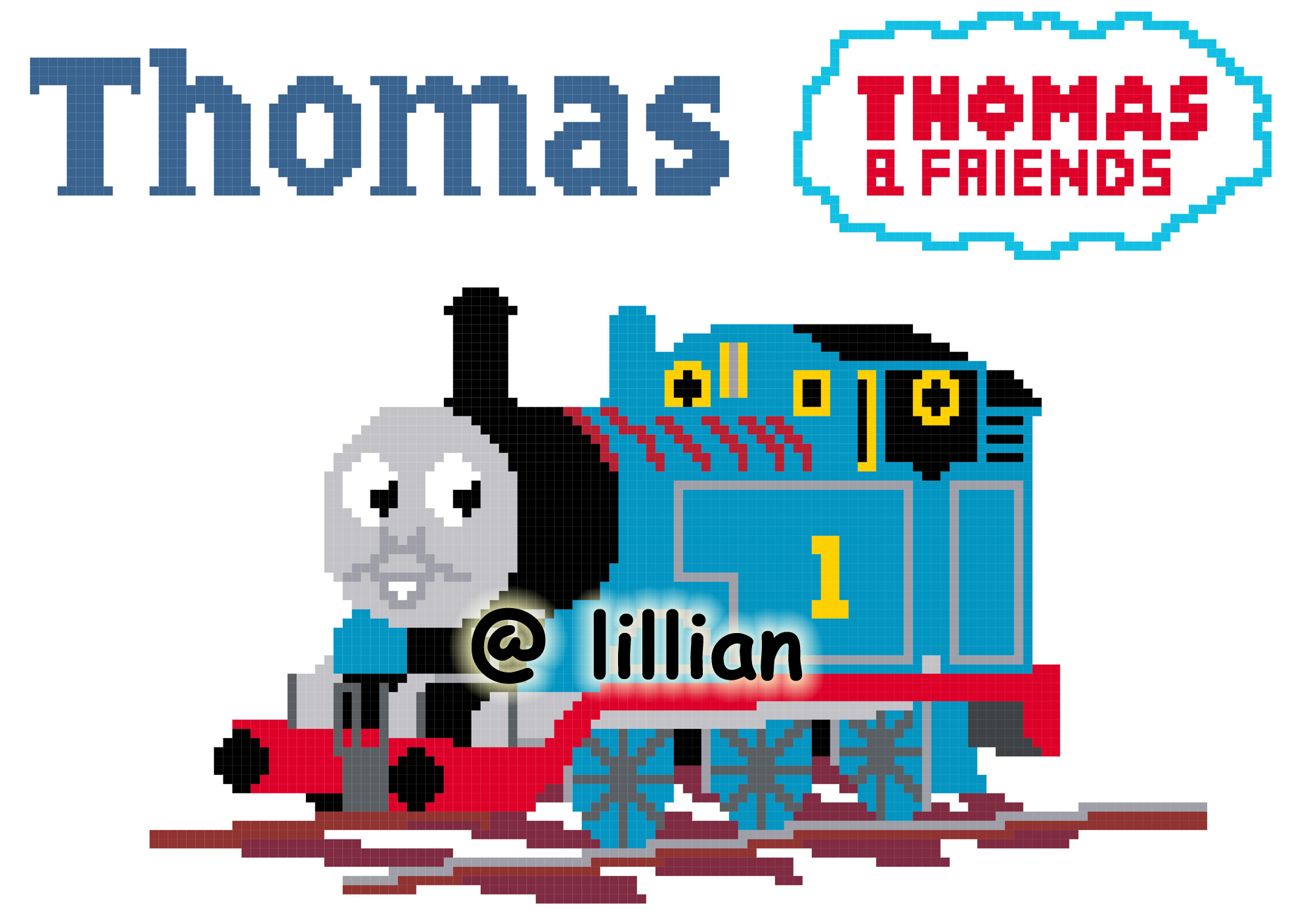 PDF ~ THOMAS & FRIENDS The Train Engine Counted Cross Stitch PATTERN