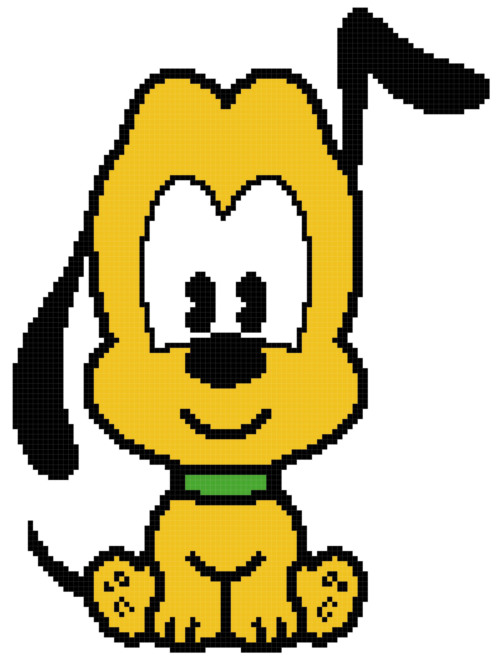 PDF ~ BABY PLUTO Counted Cross Stitch PATTERN