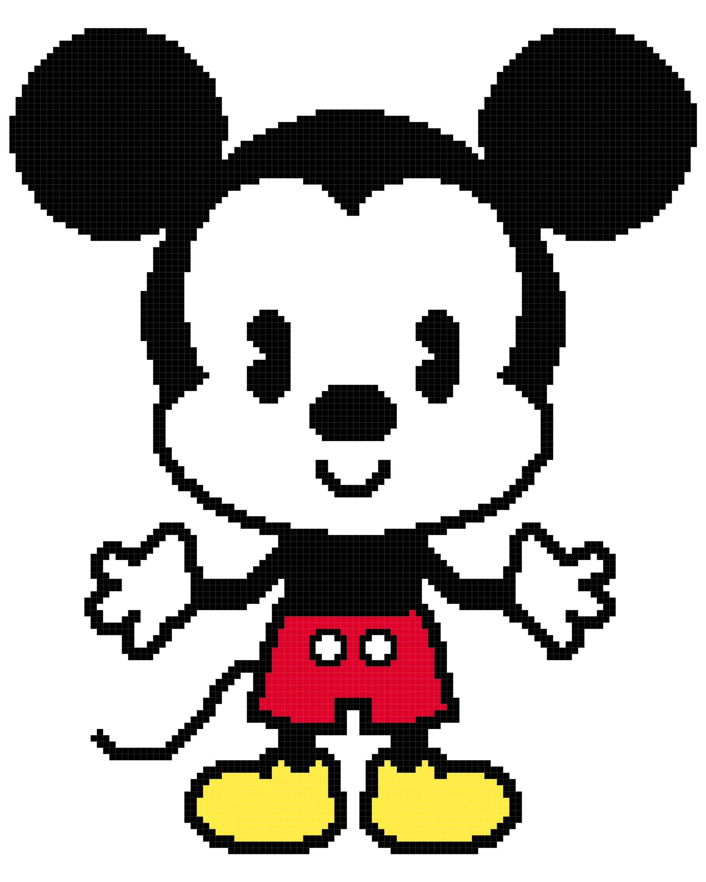 PDF ~ BABY MICKEY MOUSE Counted Cross Stitch PATTERN
