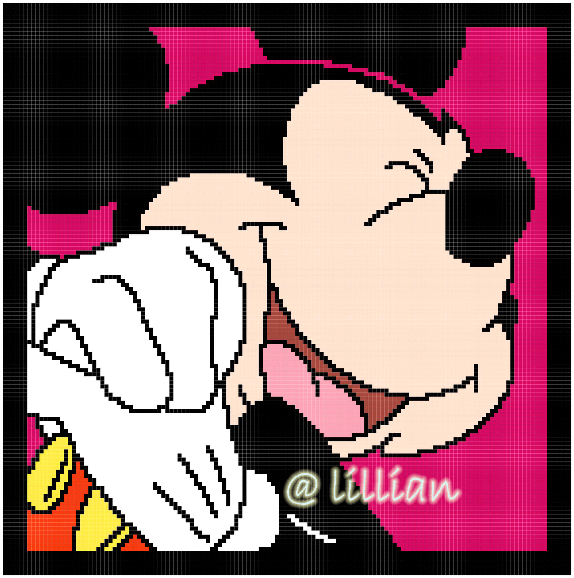 PDF ~ MICKEY MOUSE POTRAIT Counted Cross Stitch PATTERN