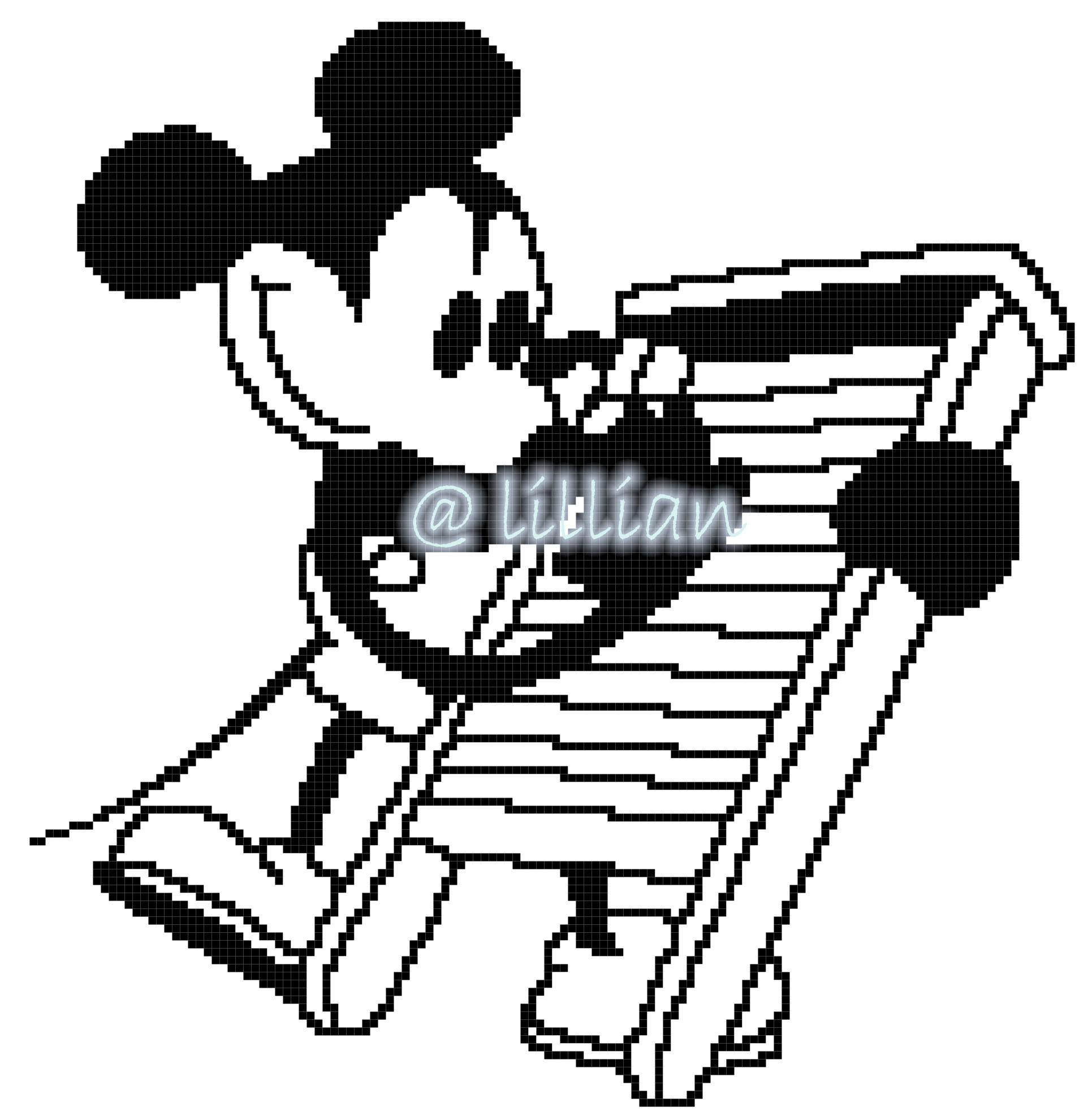 PDF ~ STEAMBOAT WILLIE MUSIC Counted Cross Stitch PATTERN