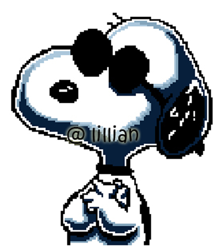 PDF ~ SNOOPY JOE COOL Counted Cross Stitch PATTERN