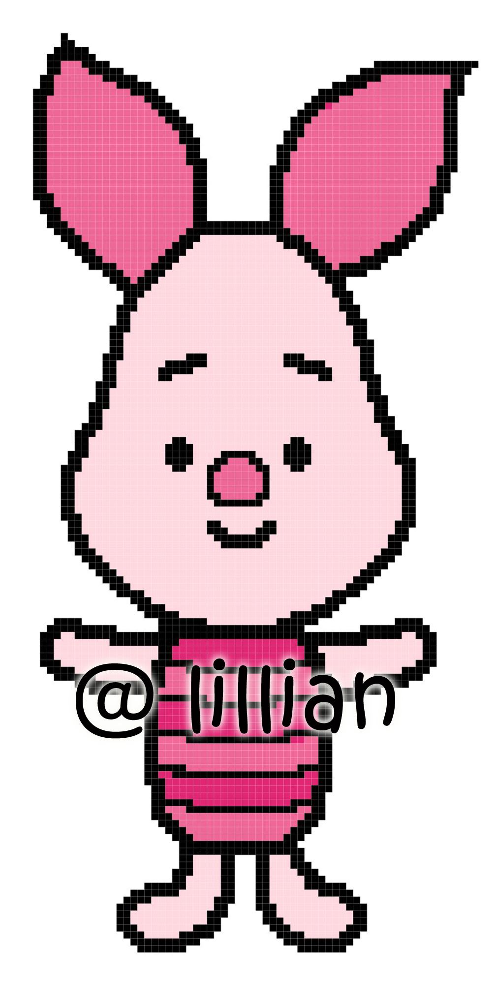 PDF ~ WINNIE THE POOH DISNEY BABY PIGLET Counted Cross Stitch PATTERN