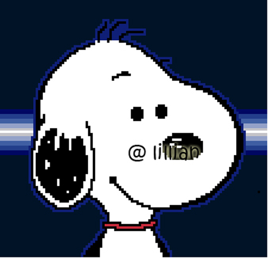 PDF ~ BABY BLUE SNOOPY Counted Cross Stitch PATTERN