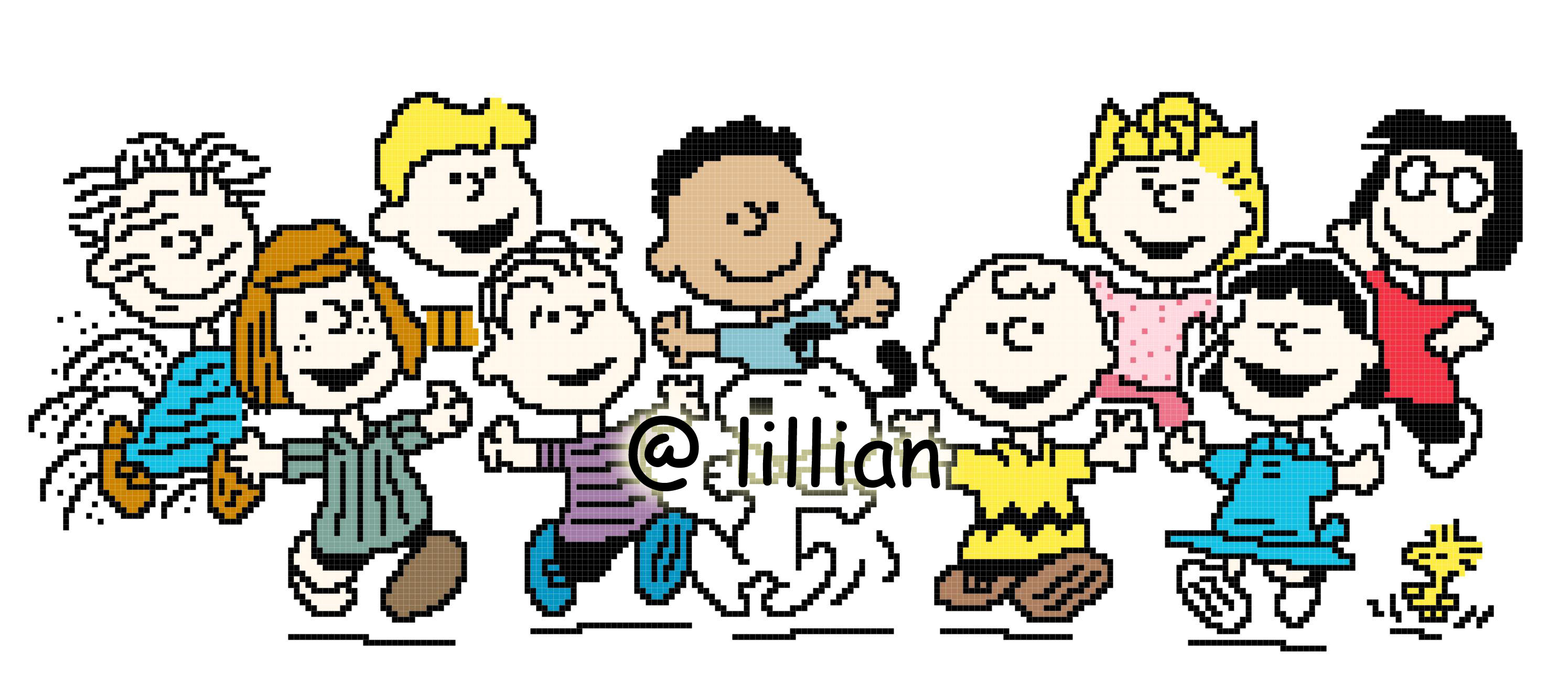 PDF ~ SNOOPY FAMILY POTRAIT Counted Cross Stitch PATTERN