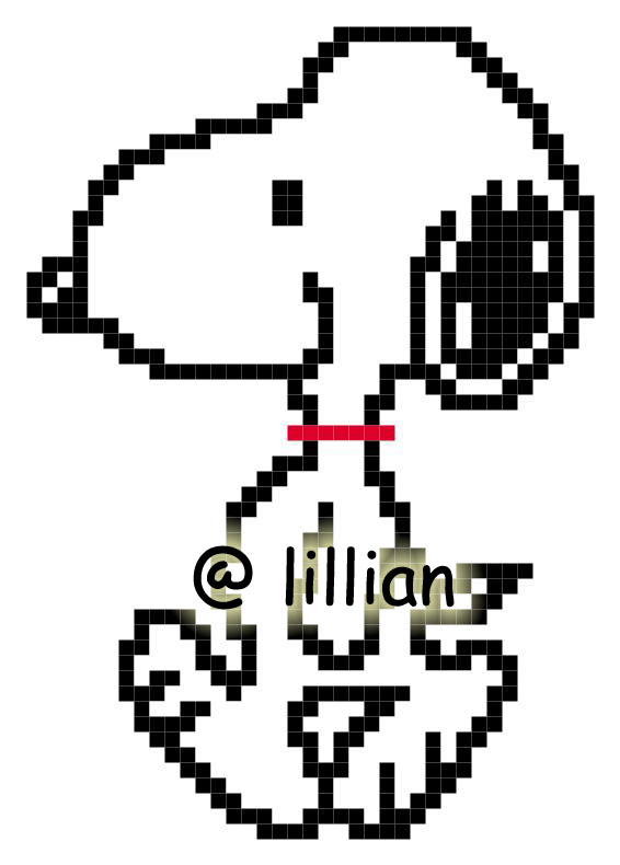 PDF ~ SNOOPY Ornament Counted Cross Stitch PATTERN