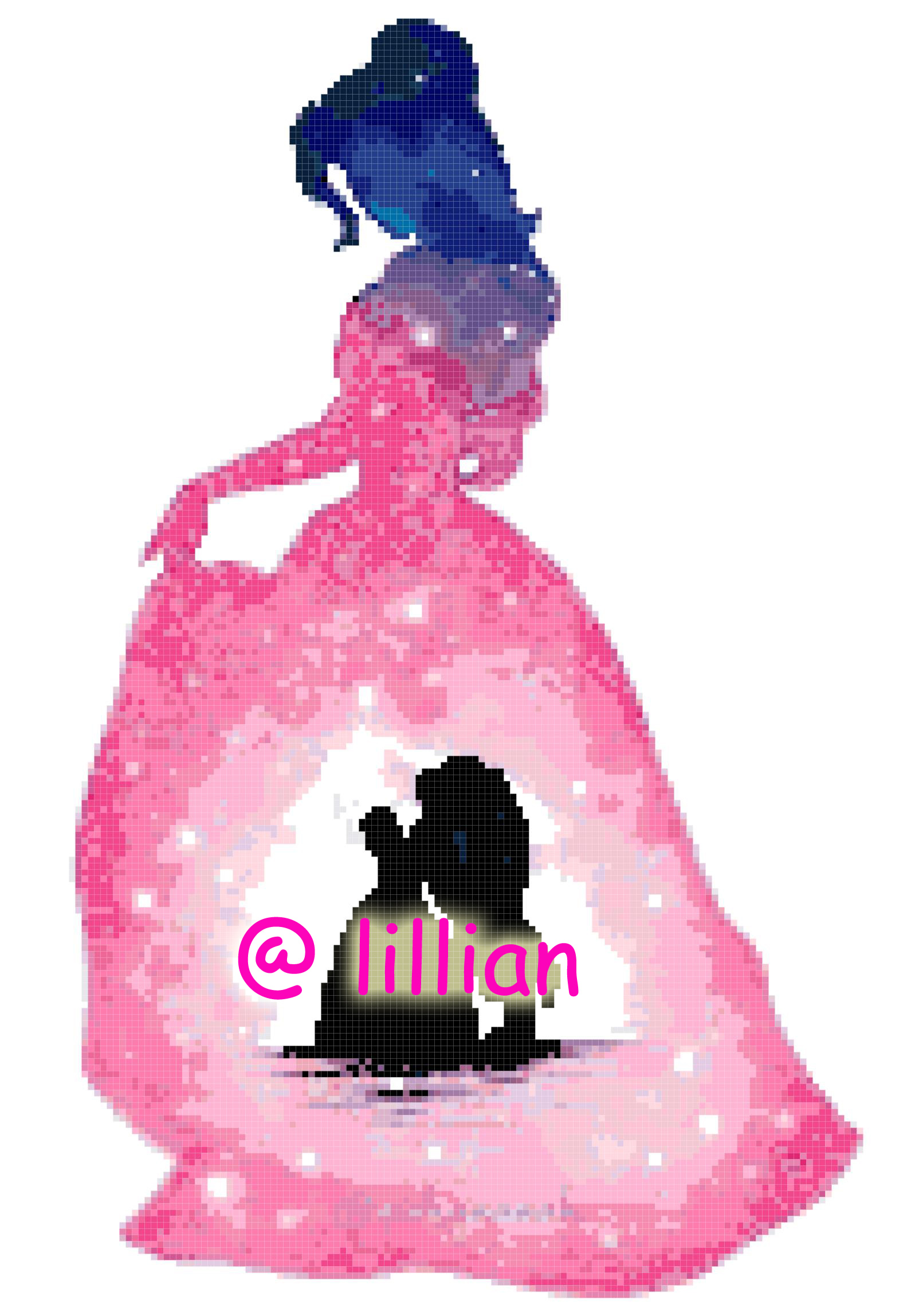 PDF ~ PRINCESS BELLE POTRAIT SILHOUETTE Counted Cross Stitch PATTERN