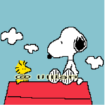 PDF ~ SNOOPY AND WOODSTOCK AT TOP ROOF Counted Cross Stitch PATTERN