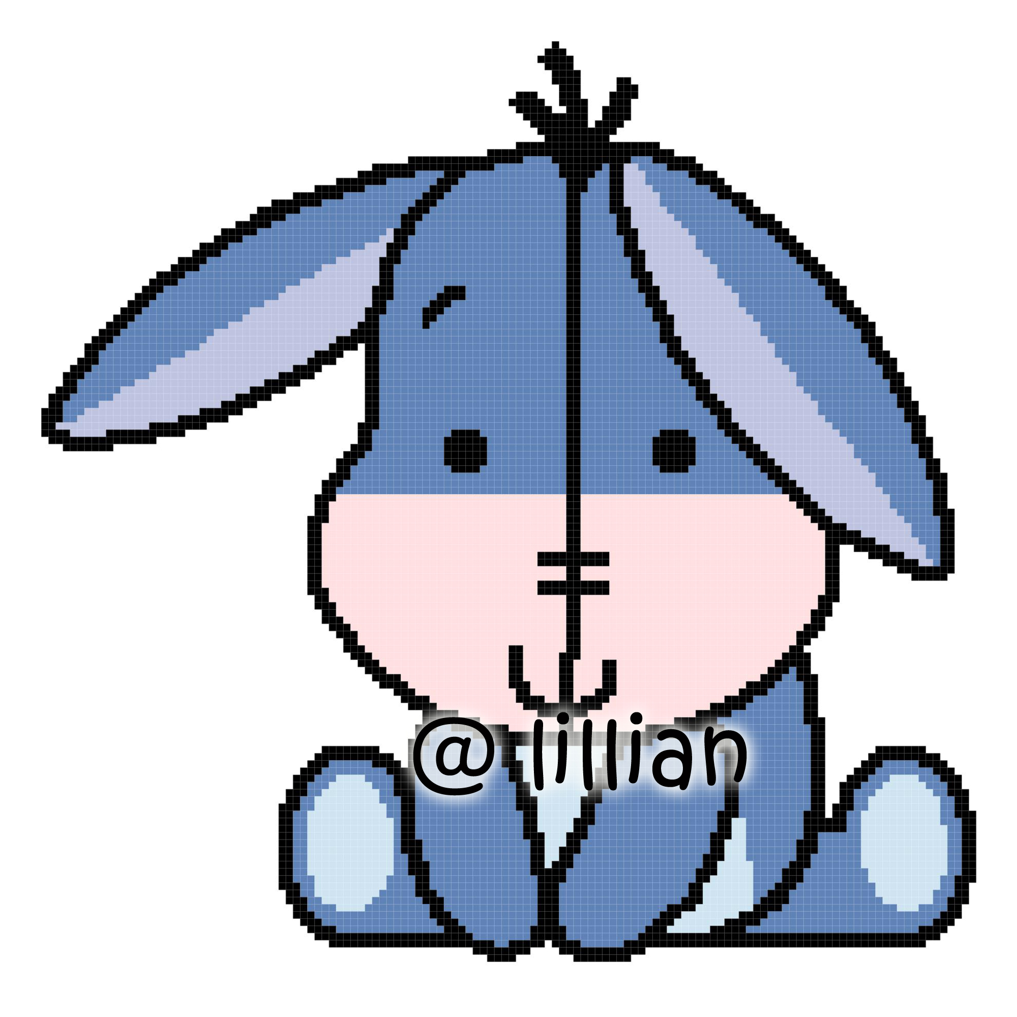 PDF ~ WINNIE THE POOH DISNEY BABY EEYORE Counted Cross Stitch PATTERN
