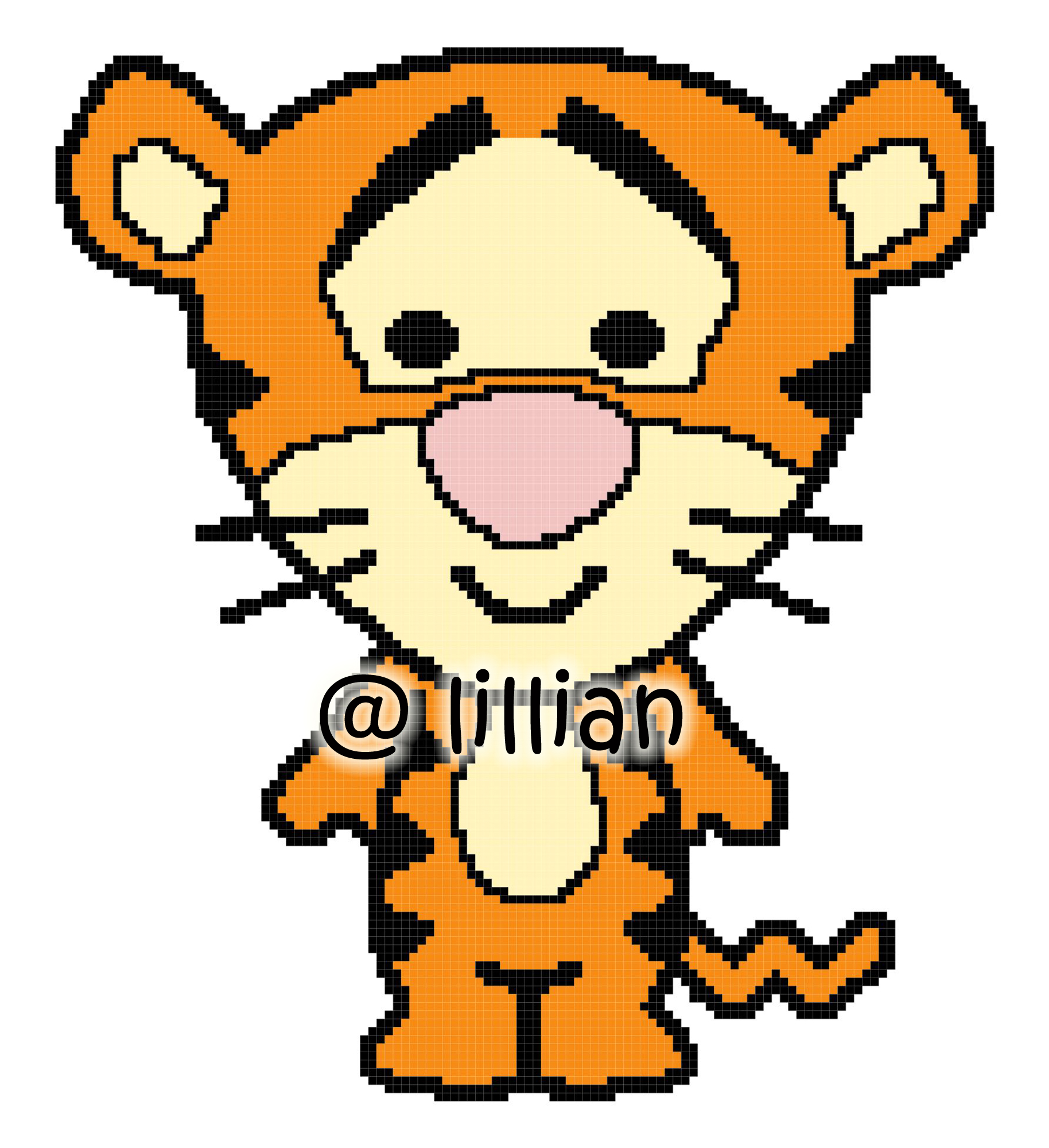 PDF ~ WINNIE THE POOH DISNEY BABY TIGGER Counted Cross Stitch PATTERN