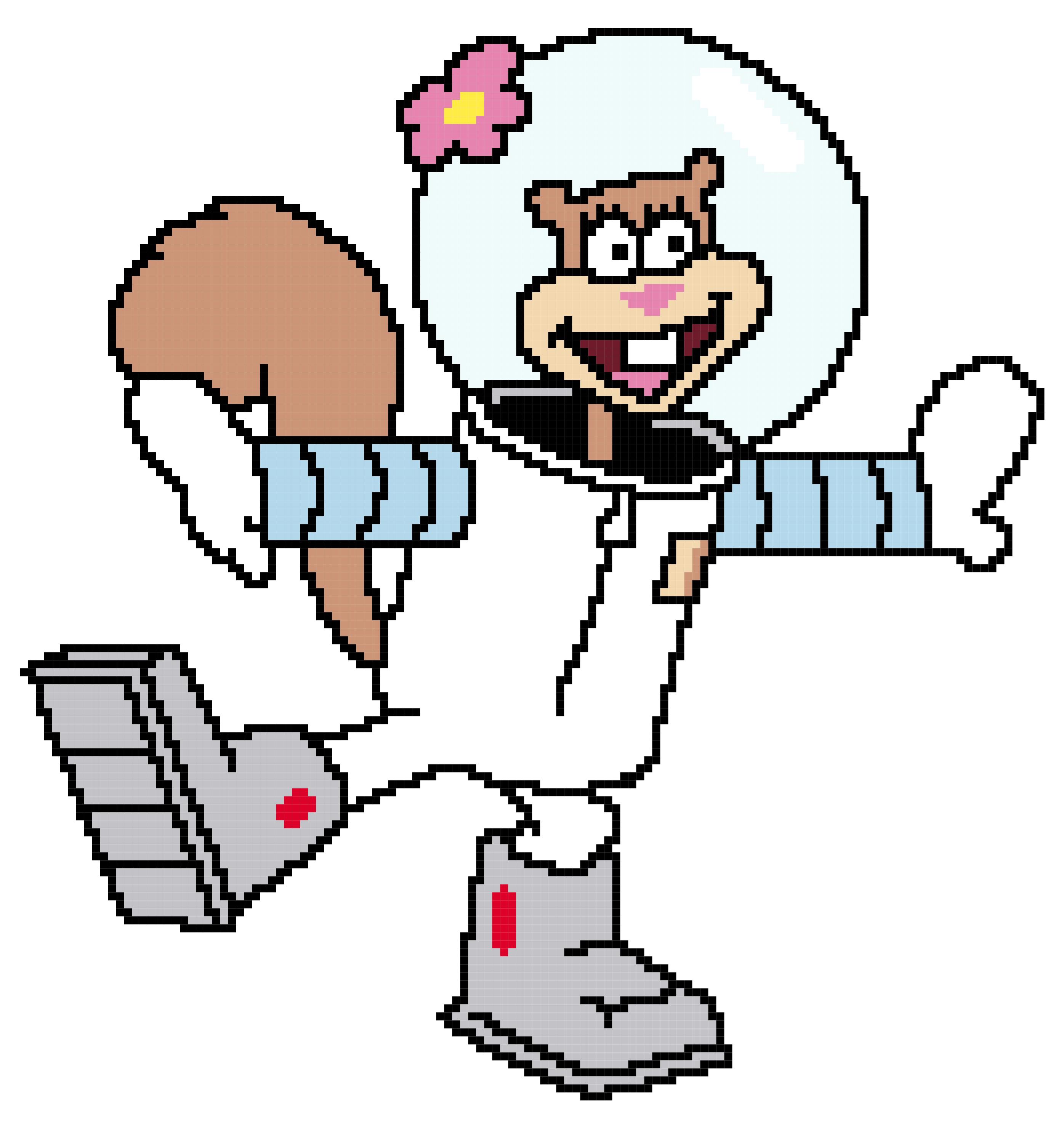 PDF ~ SPONGEBOB FRIENDS SANDY CHEEKS Counted Cross Stitch PATTERN