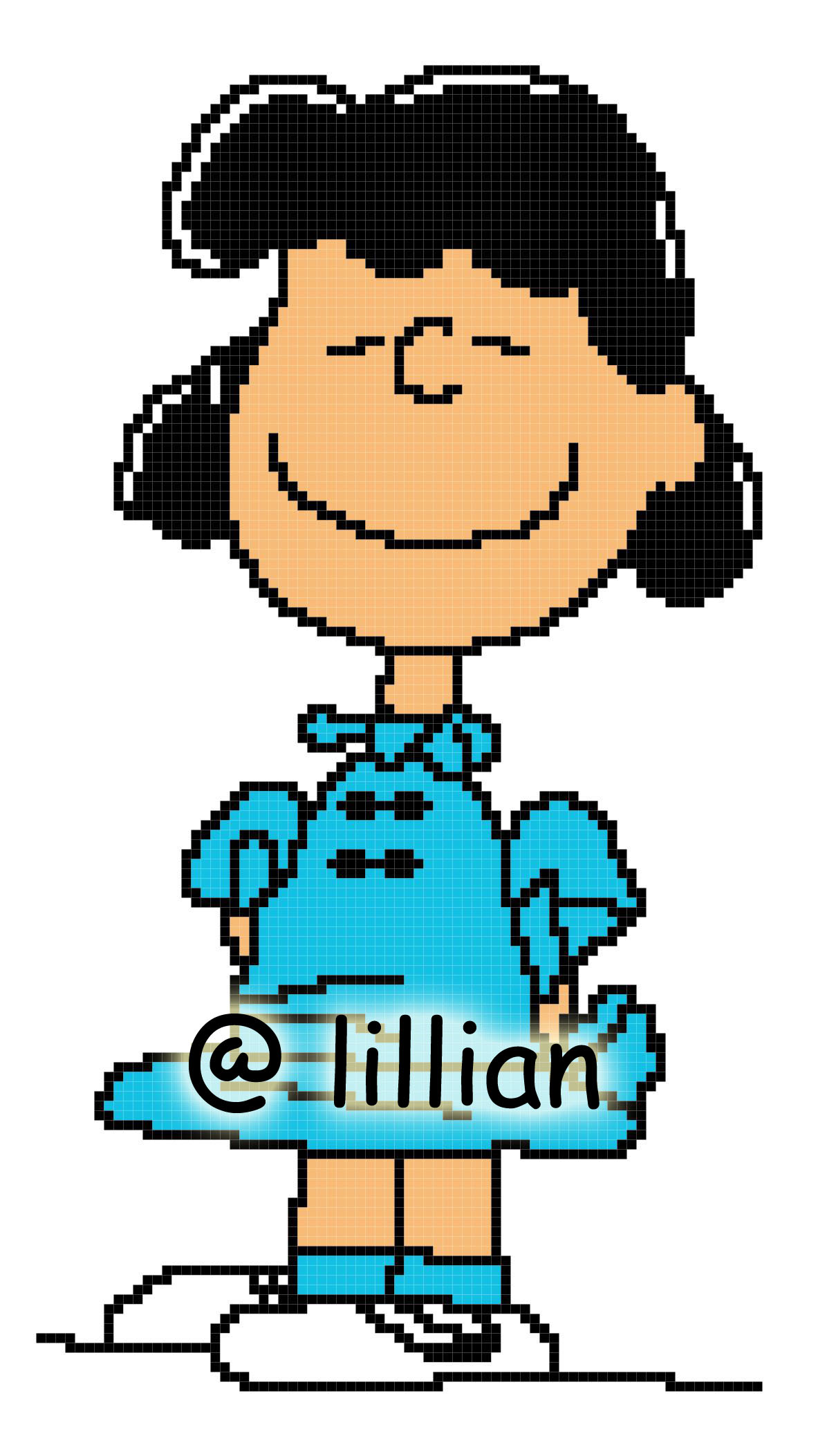 PDF ~ SNOOPY LUCY Counted Cross Stitch PATTERN
