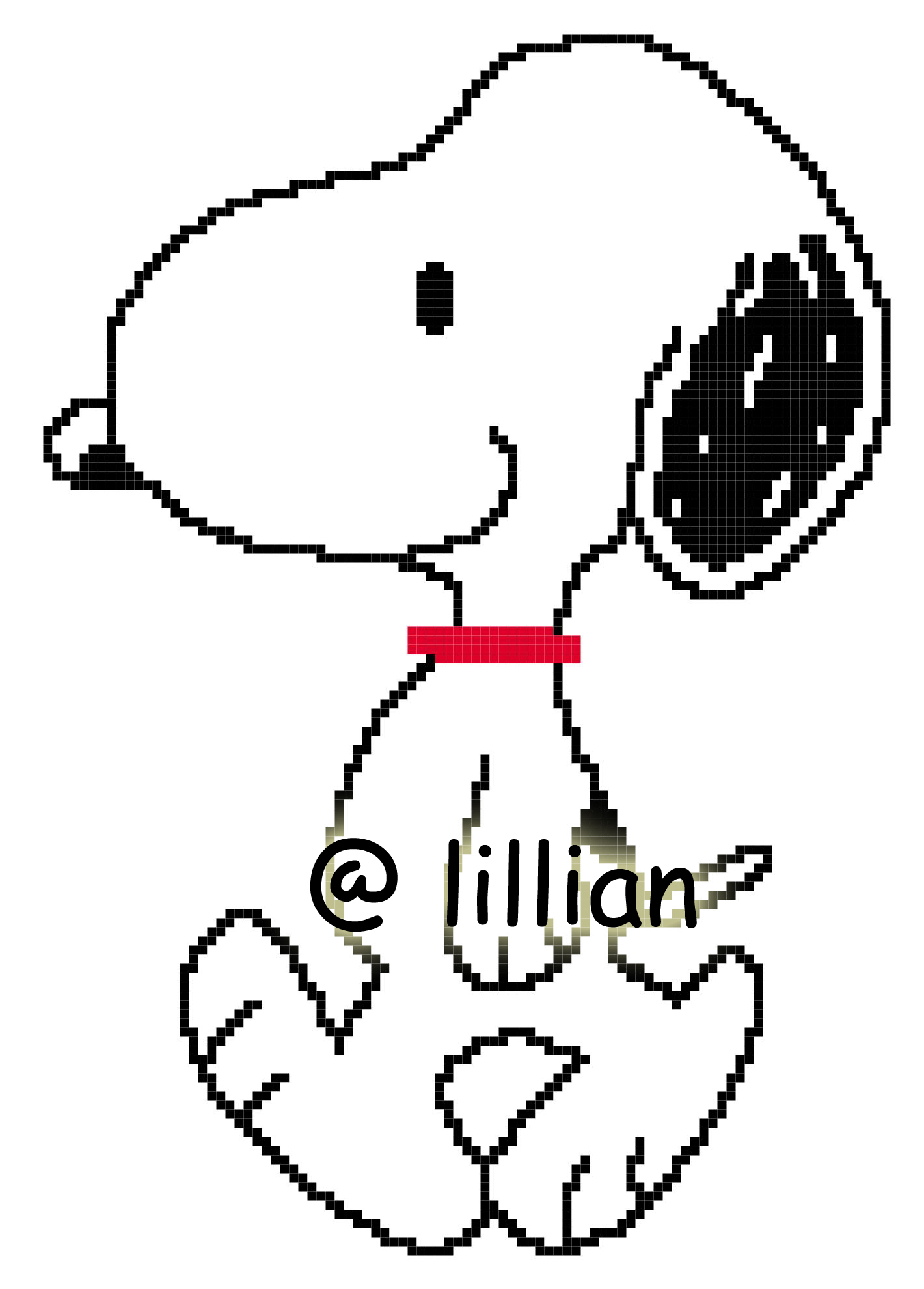 PDF ~ SNOOPY Counted Cross Stitch PATTERN