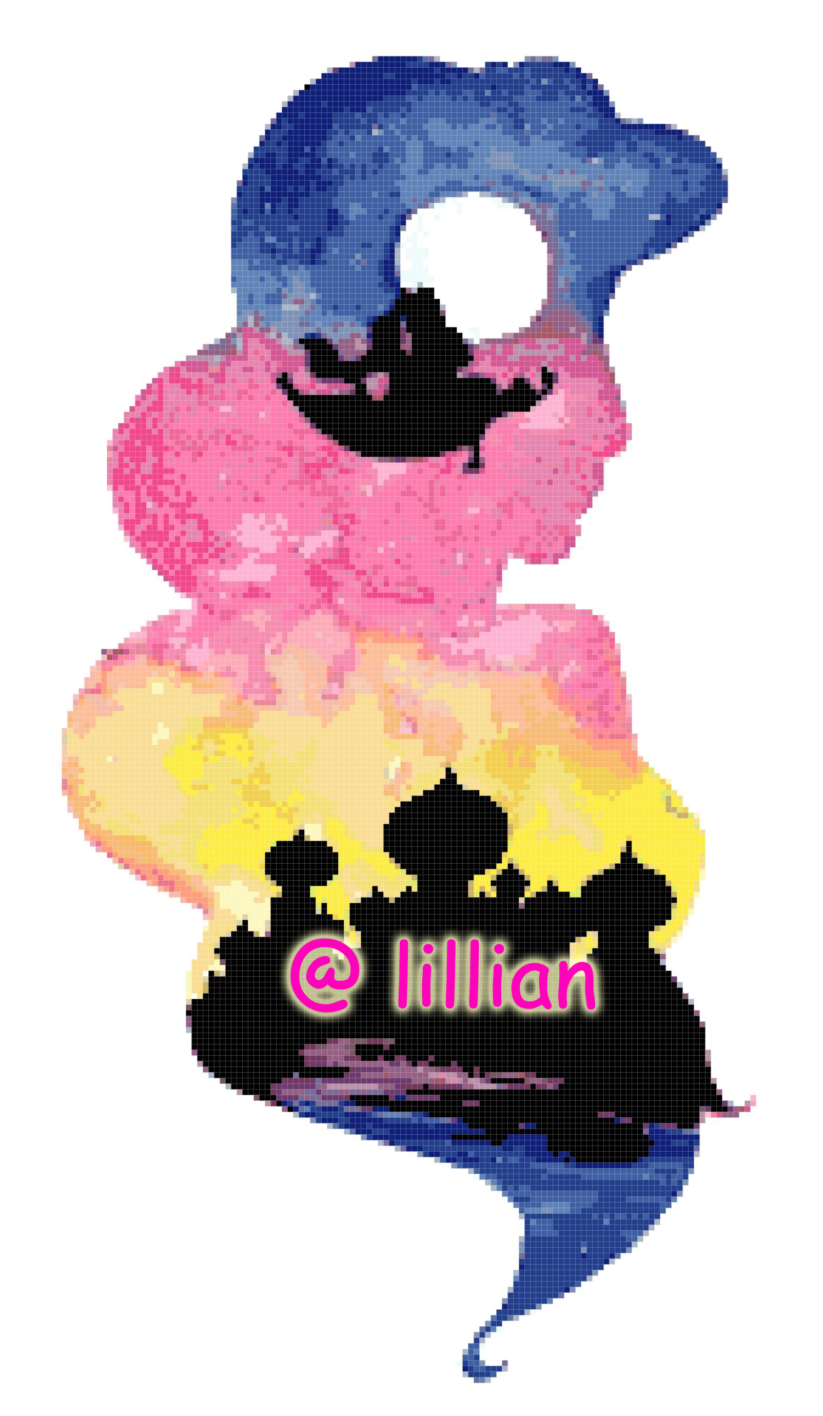 PDF ~ PRINCESS JASMINE FACE POTRAIT SILHOUETTE Counted Cross Stitch PATTERN