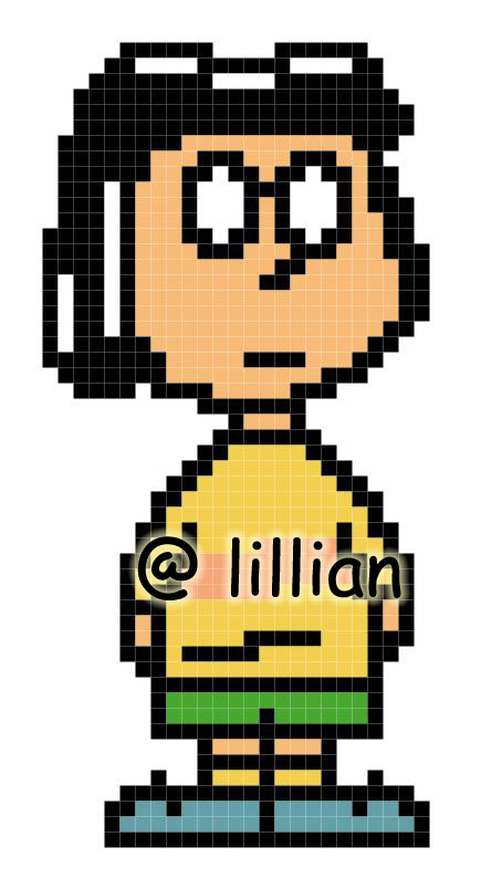 PDF ~ SNOOPY MARCIE Ornament Counted Cross Stitch PATTERN