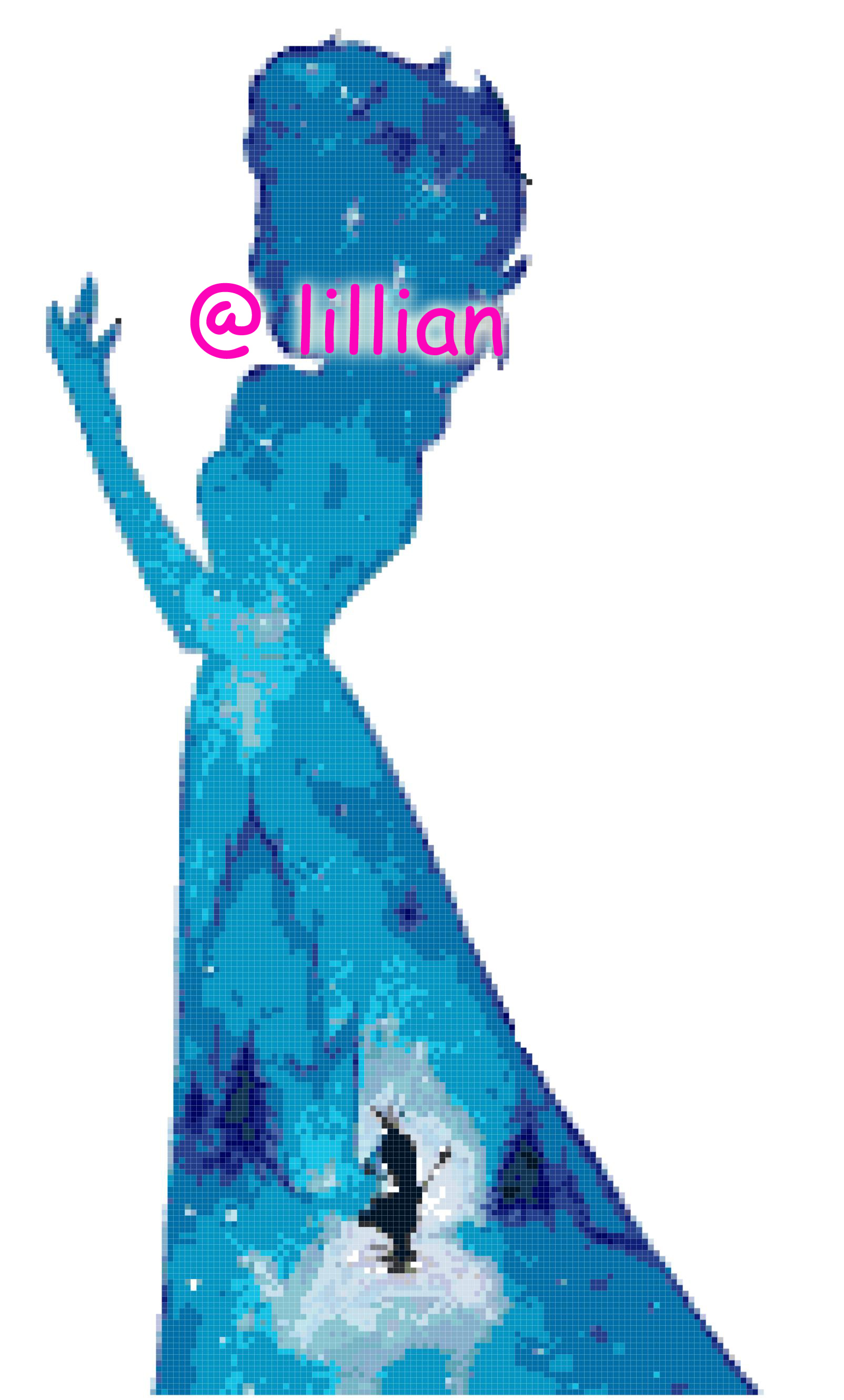 PDF ~ PRINCESS ELSA FROZEN POTRAIT SILHOUETTE Counted Cross Stitch PATTERN