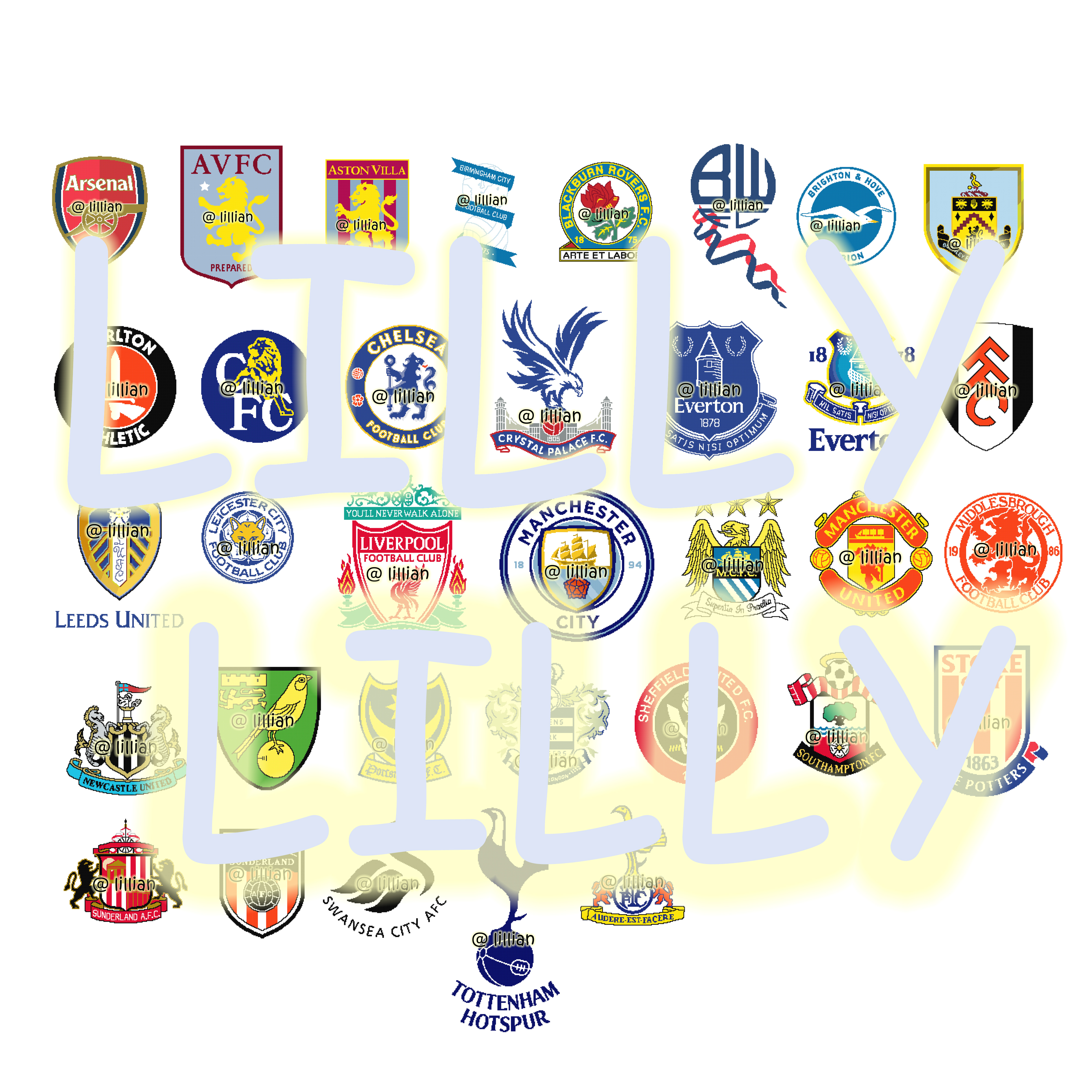 PDF ~ EPL FootBall Soccer Set of 40 Liverpool Arsenal Chelsea Manchester Everton Counted Cross Stitch PATTERNS