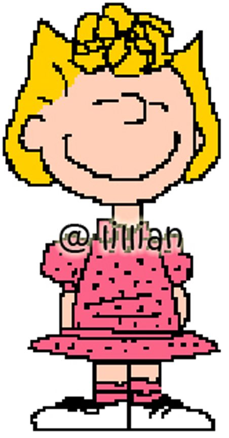 PDF ~ SNOOPY SALLY Counted Cross Stitch PATTERN